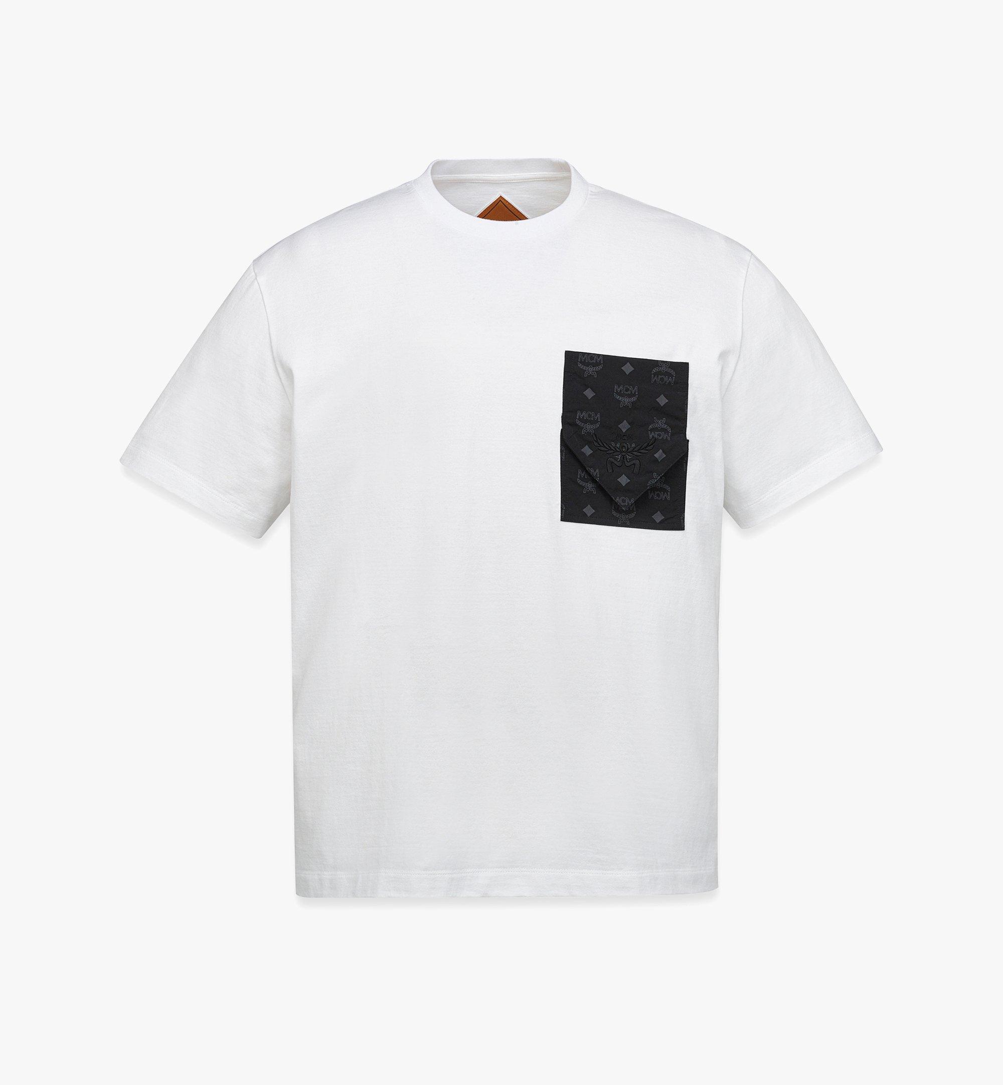 【LOHEN】BIG PATCH POCKET SHIRT Large Monogram Patch Pocket T-Shirt Black | MCM ®US