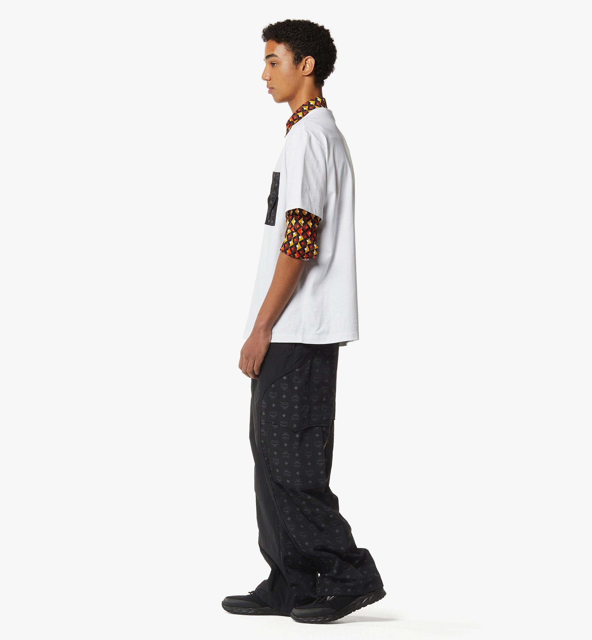 MCM Monogram Patch Pocket T-Shirt in Organic Cotton Black MHTEAMM07BW0XL Alternate View 2