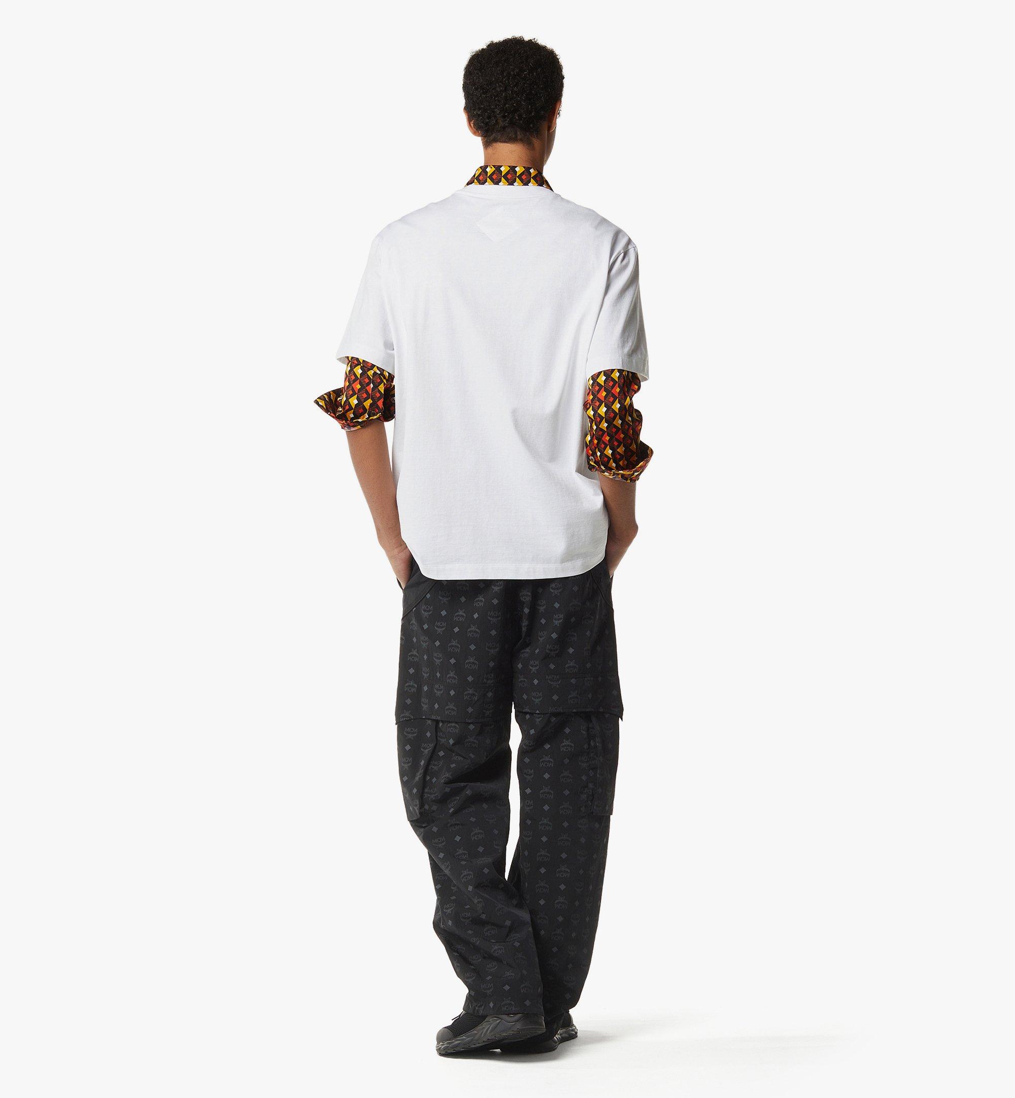 MCM Monogram Patch Pocket T-Shirt in Organic Cotton Black MHTEAMM07BW0XL Alternate View 3