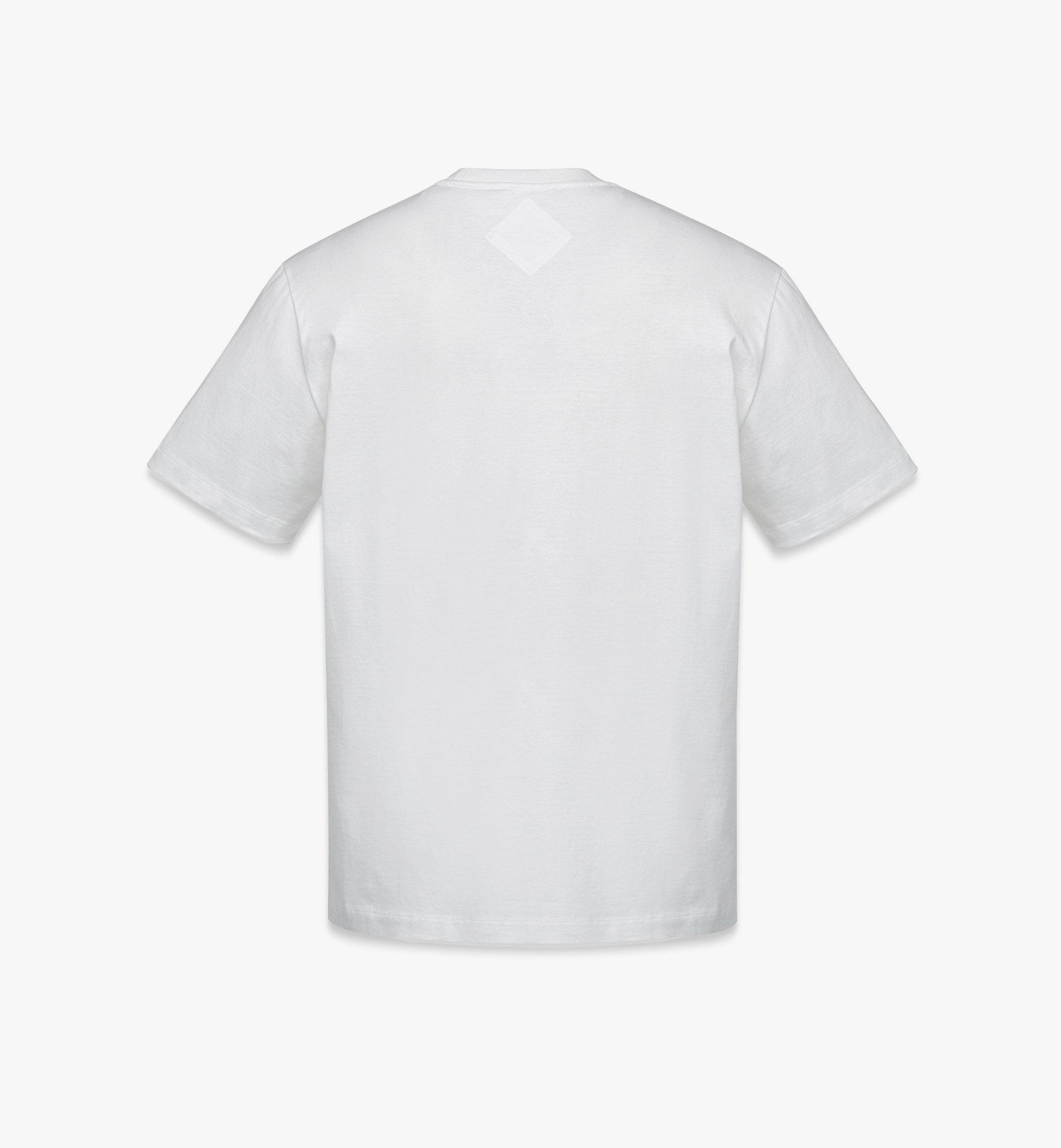MCM Monogram Patch Pocket T-Shirt in Organic Cotton White MHTEAMM07WT0XL Alternate View 1