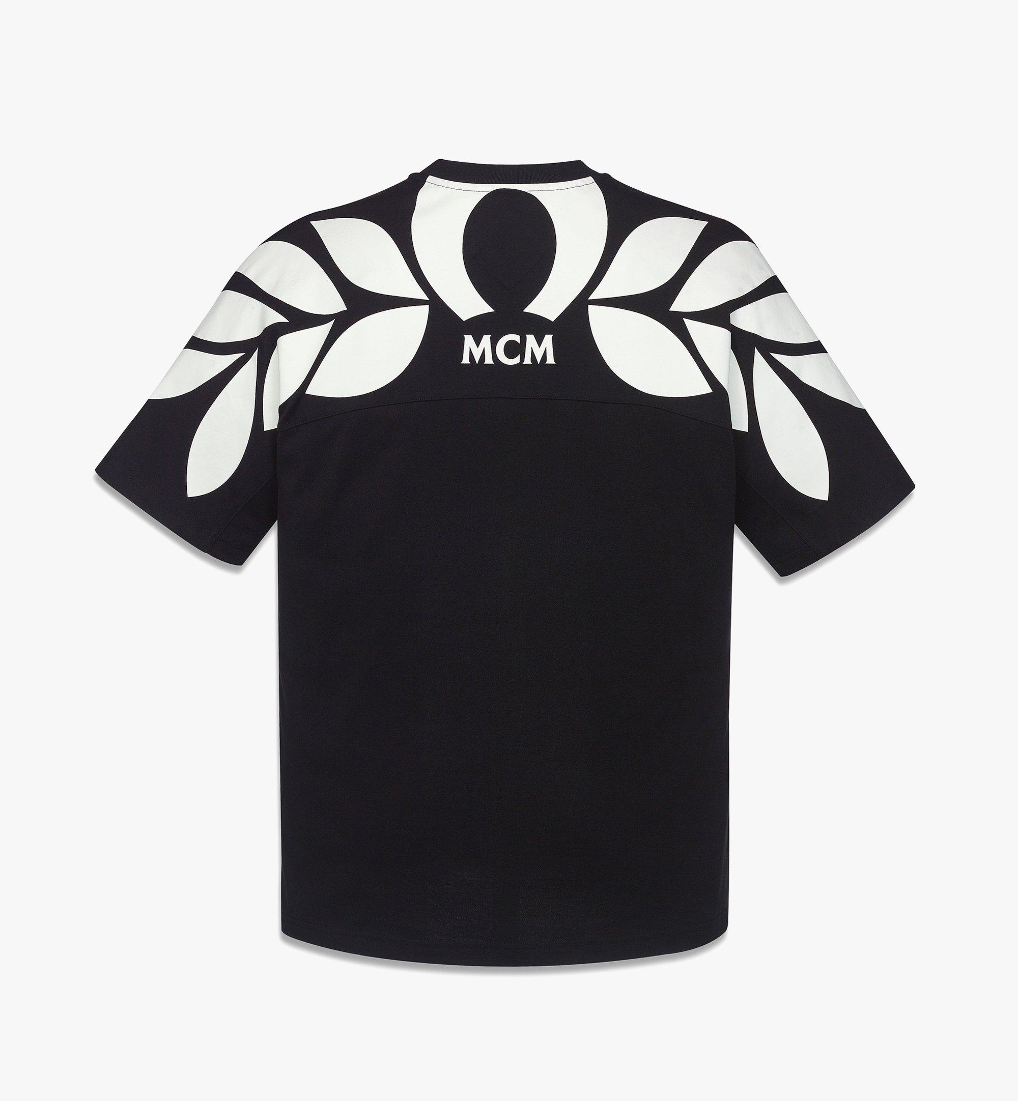 MCM Mega Laurel Print T-Shirt in Organic Cotton Black MHTEAMM10BK00S Alternate View 1