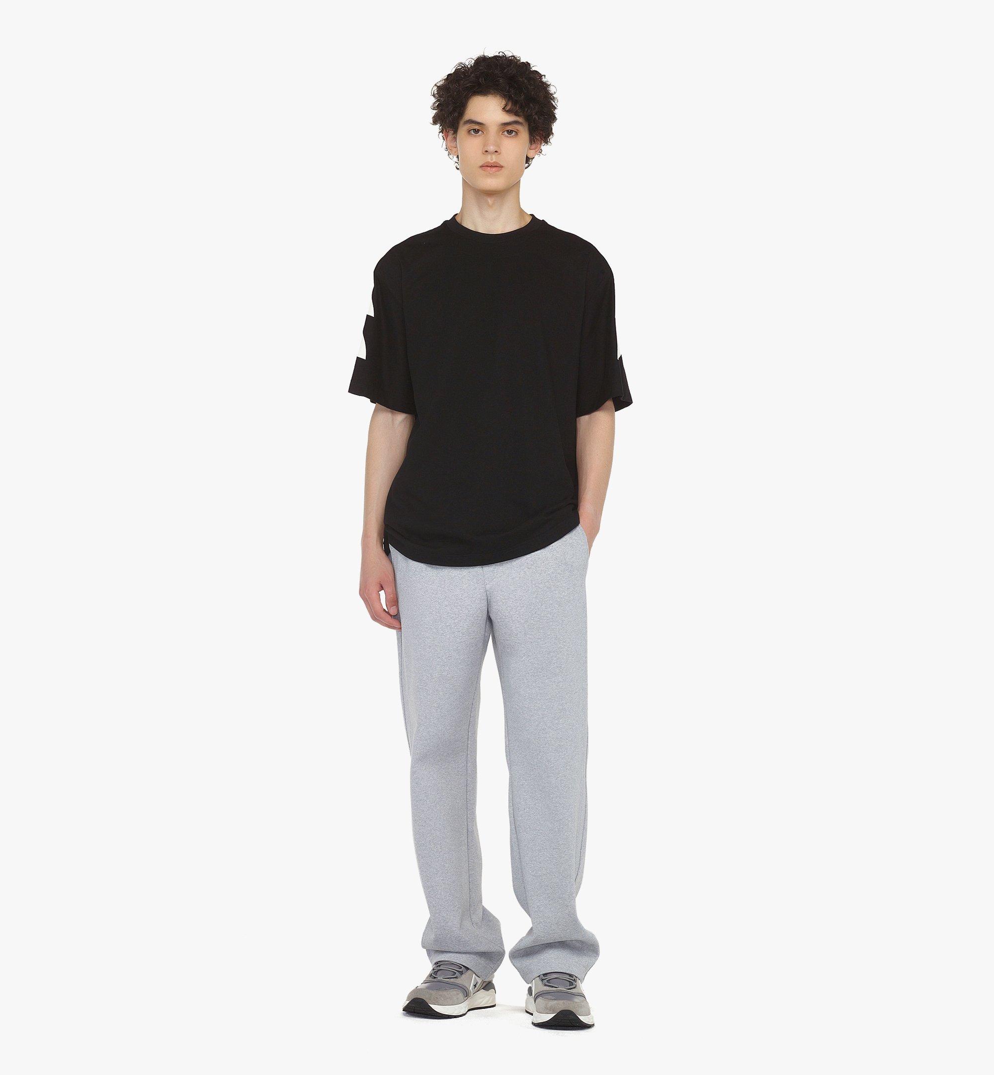 MCM Mega Laurel Print T-Shirt in Organic Cotton Black MHTEAMM10BK00S Alternate View 2