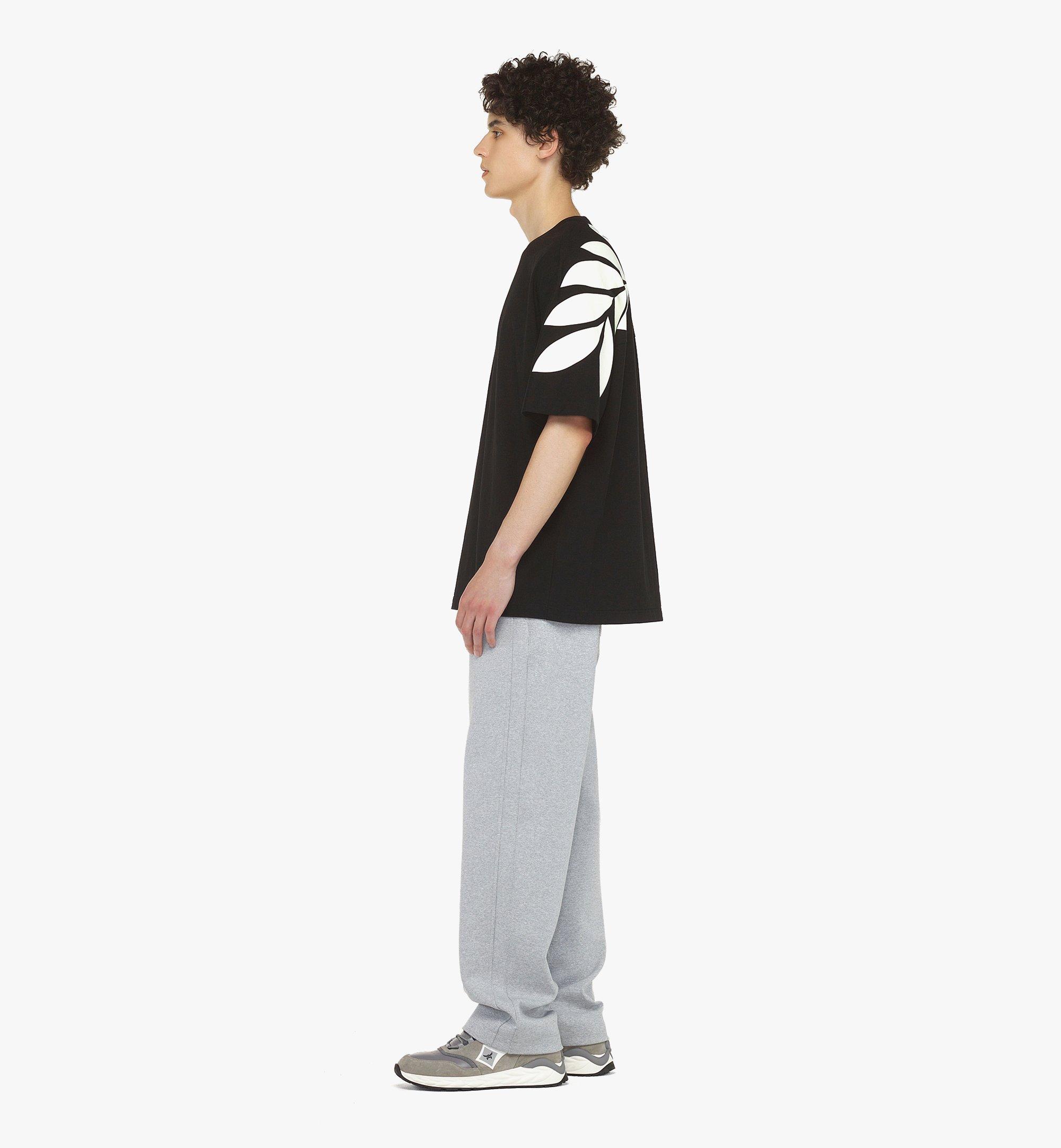 MCM T-shirt oversize à imprimé laurier en coton biologique Black MHTEAMM10BK0XL Plus de photos 2