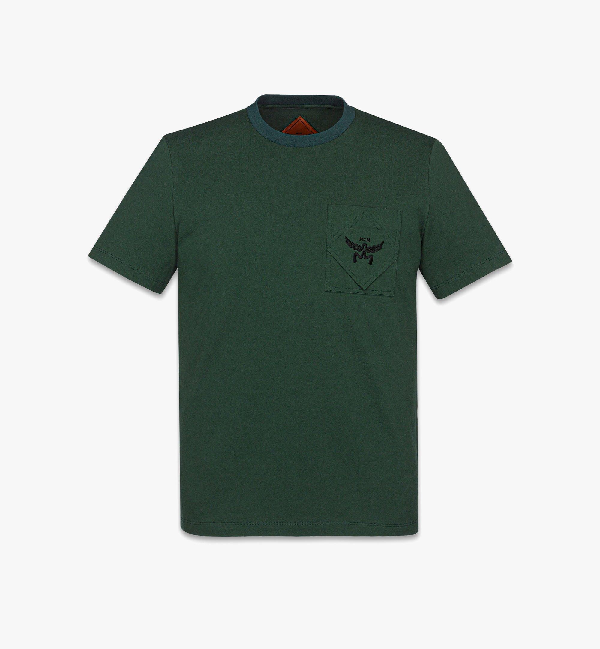 MCM T-Shirt Essential aus Bio-Baumwolle mit Logo auf Brusttasche Green MHTESBC02G000L Noch mehr sehen 1