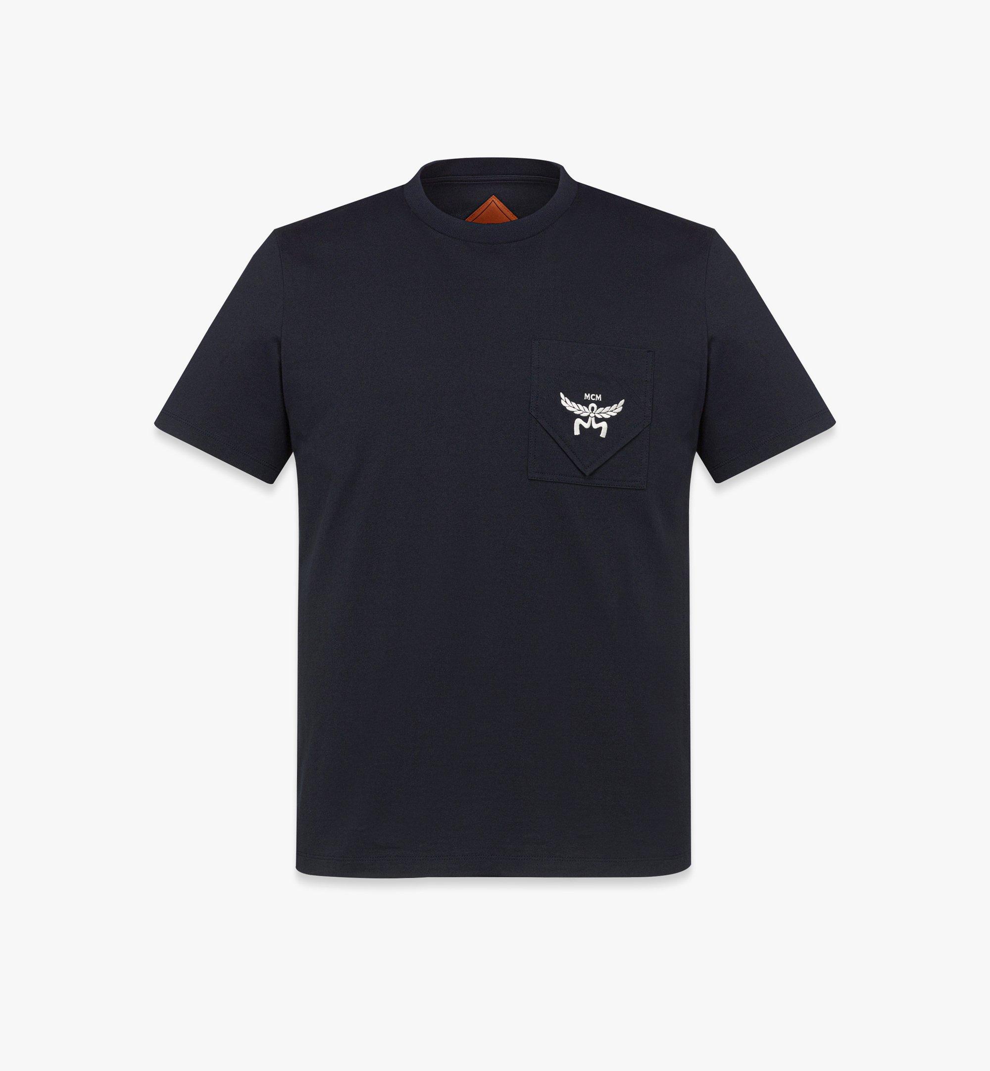 MCM T-Shirt Essential aus Bio-Baumwolle mit Logo auf Brusttasche Navy MHTESBC02VD2XL Noch mehr sehen 1