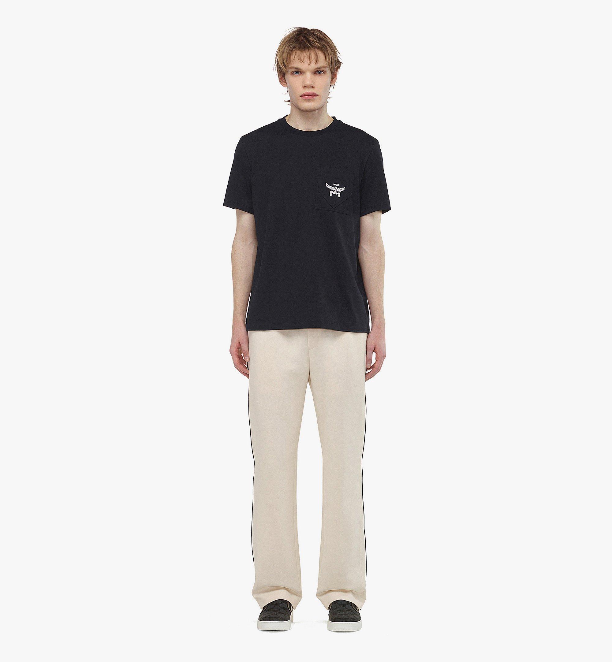 MCM T-Shirt Essential aus Bio-Baumwolle mit Logo auf Brusttasche Navy MHTESBC02VD2XL Noch mehr sehen 2