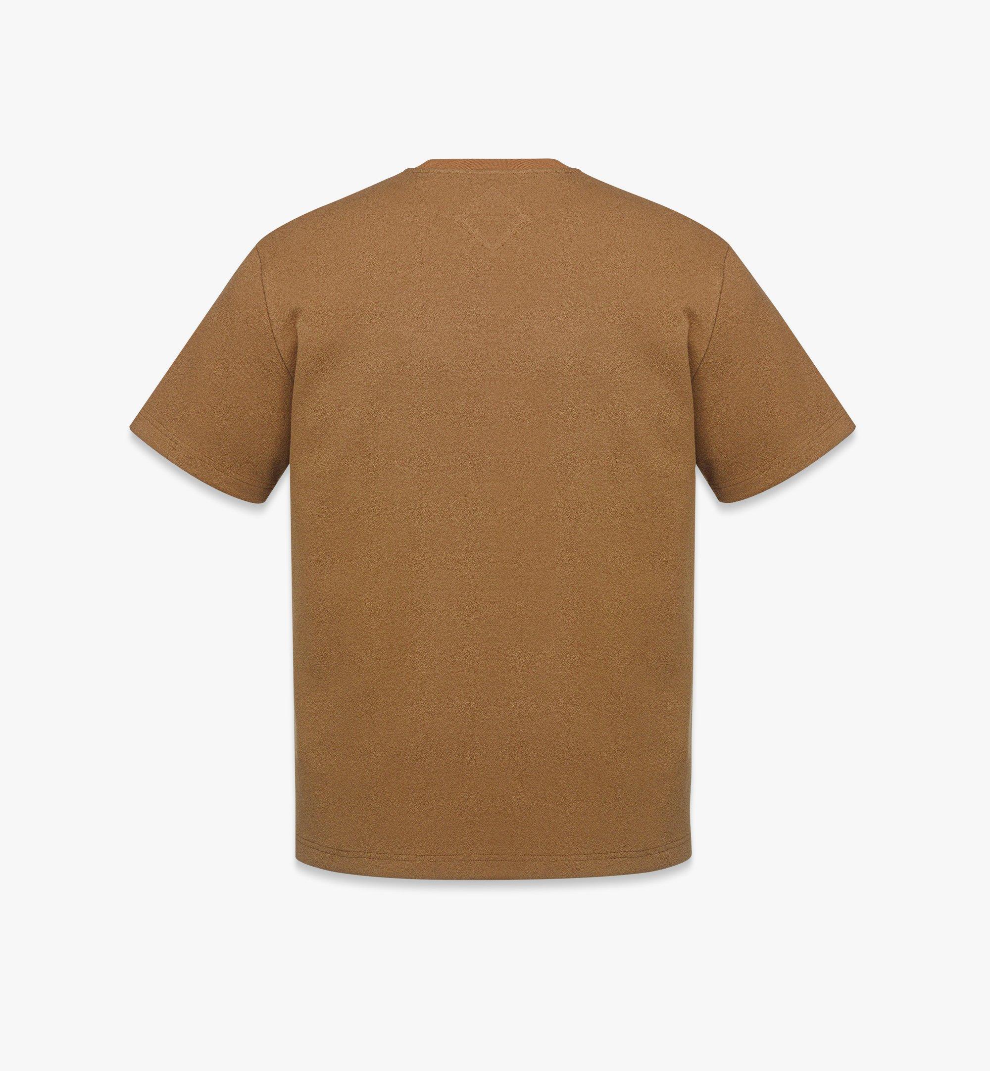 MCM Logo Patch Bouclé T-Shirt Cognac MHTESMM02CO0XL Alternate View 1