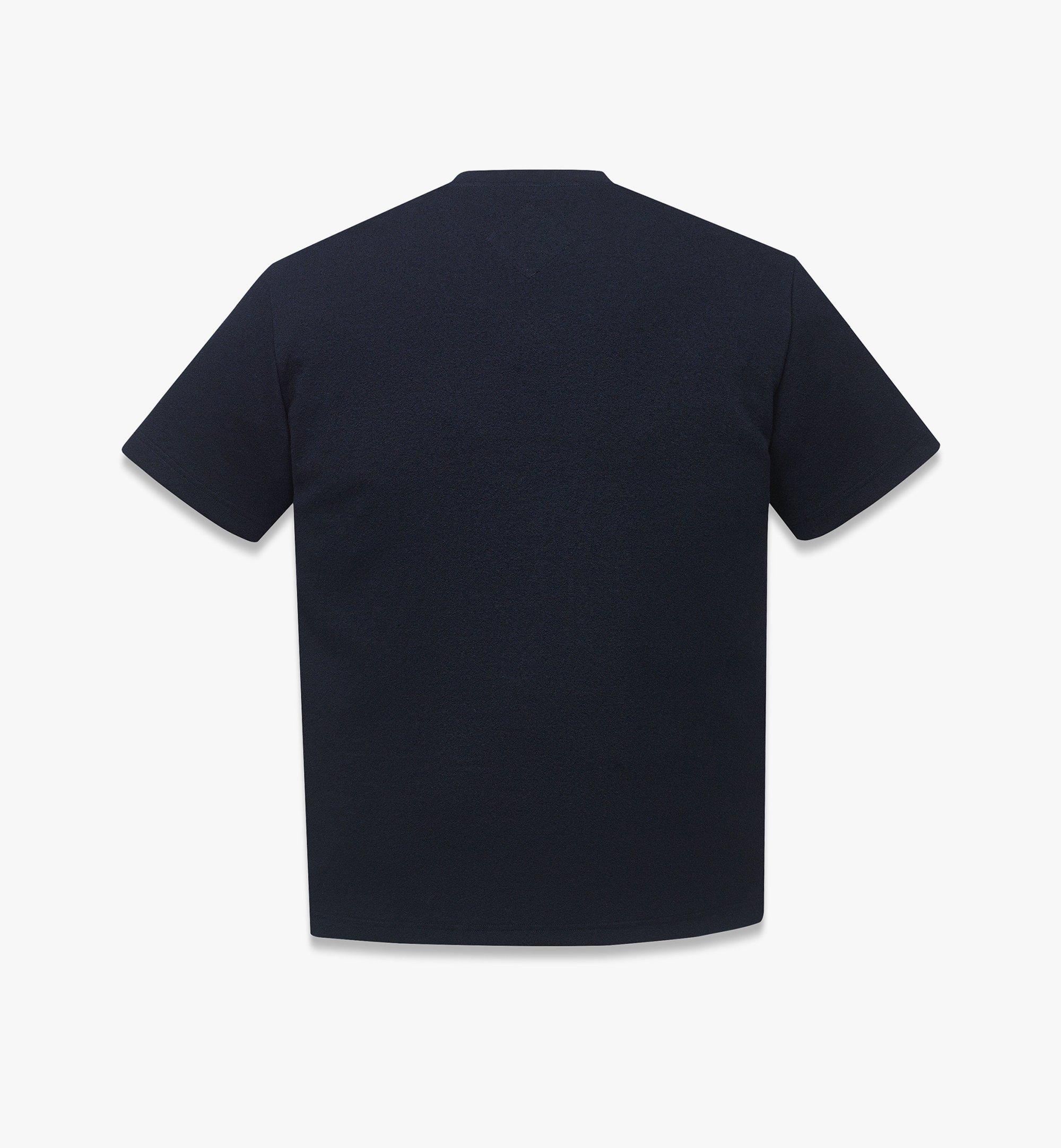 MCM Logo Patch Bouclé T-Shirt Blue MHTESMM02VC00S Alternate View 1