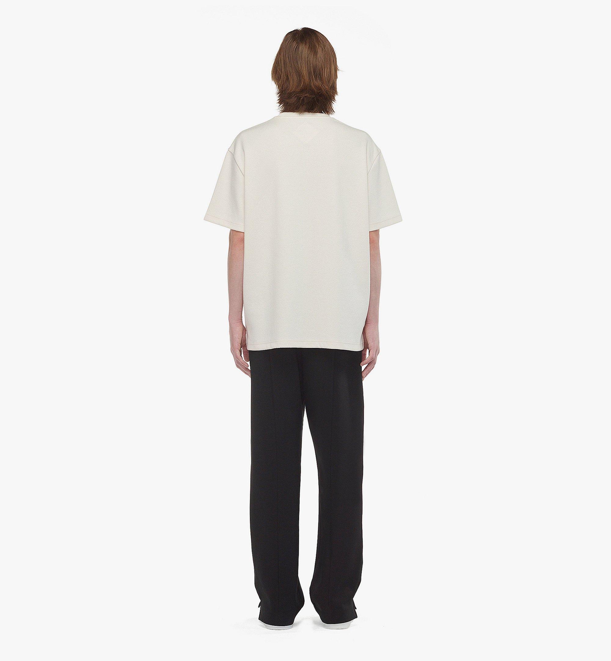 XX-Large Logo Patch Bouclé T-Shirt White | MCM ®US