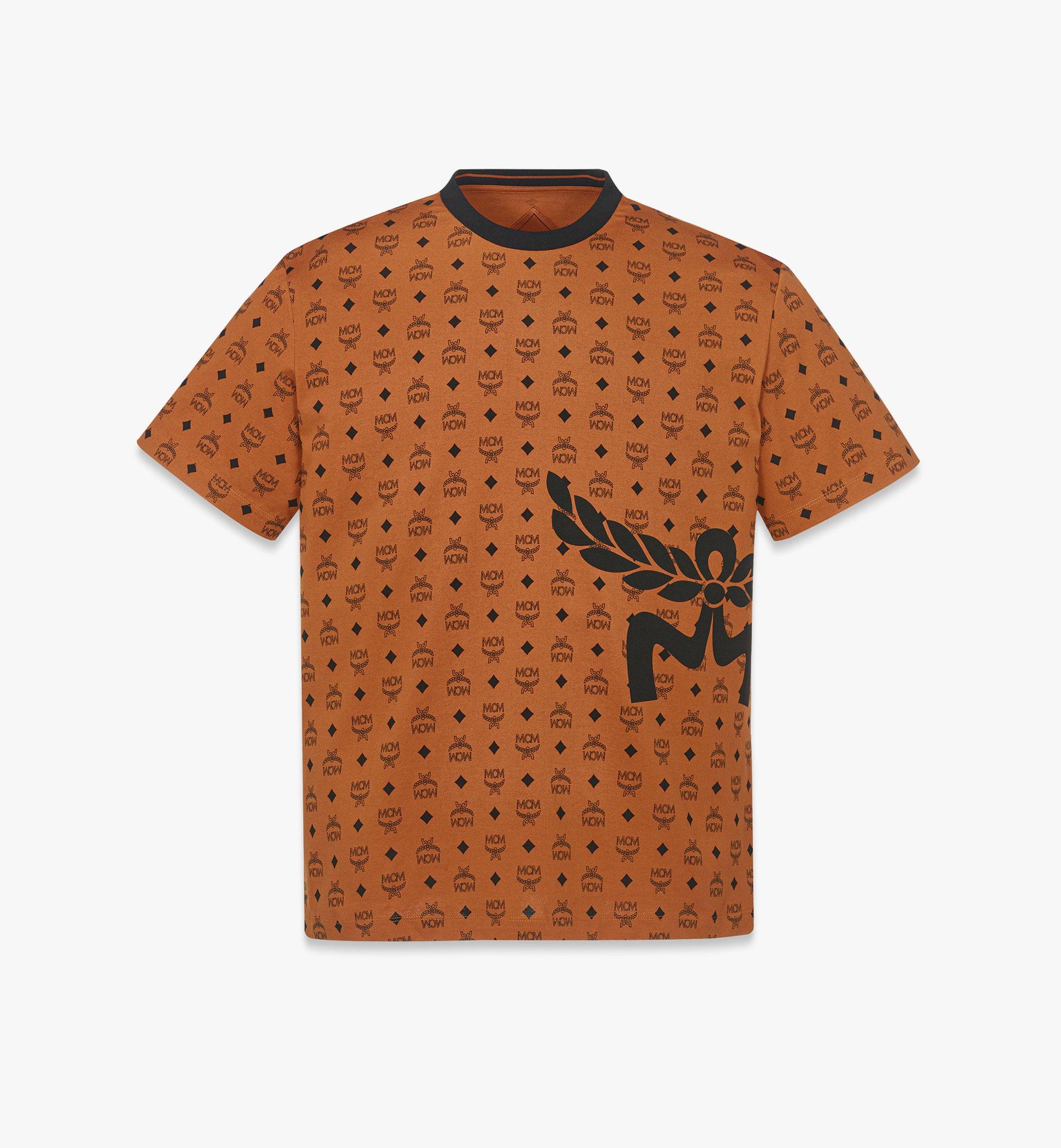 MCM メガ ローレル モノグラムプリント Tシャツ - オーガニック コットン Cognac MHTESMM04CO0XS ほかの角度から見る 1