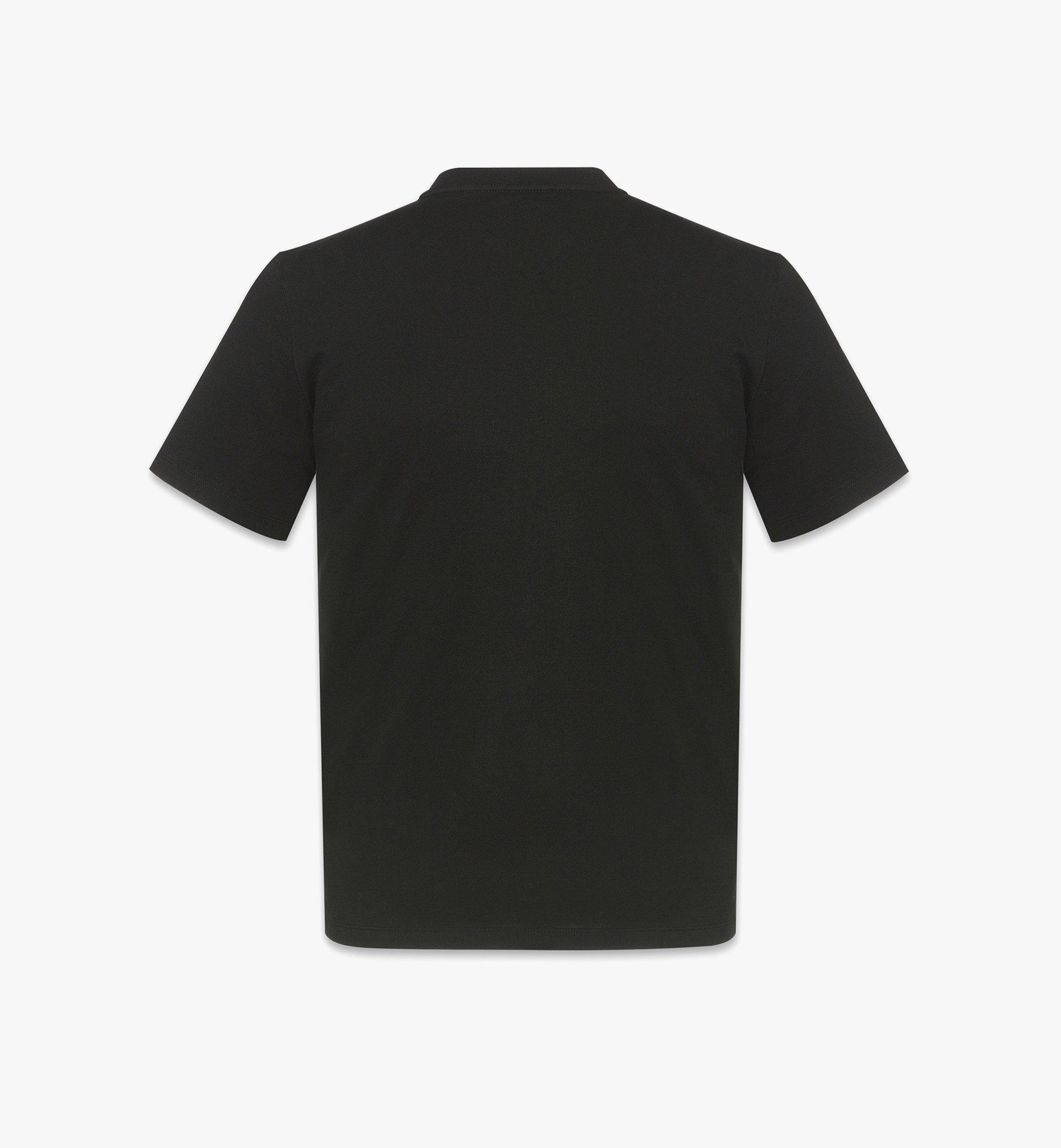MCM Laurel Logo Print T-Shirt in Organic Cotton Black MHTESMM05BK3XL Alternate View 1