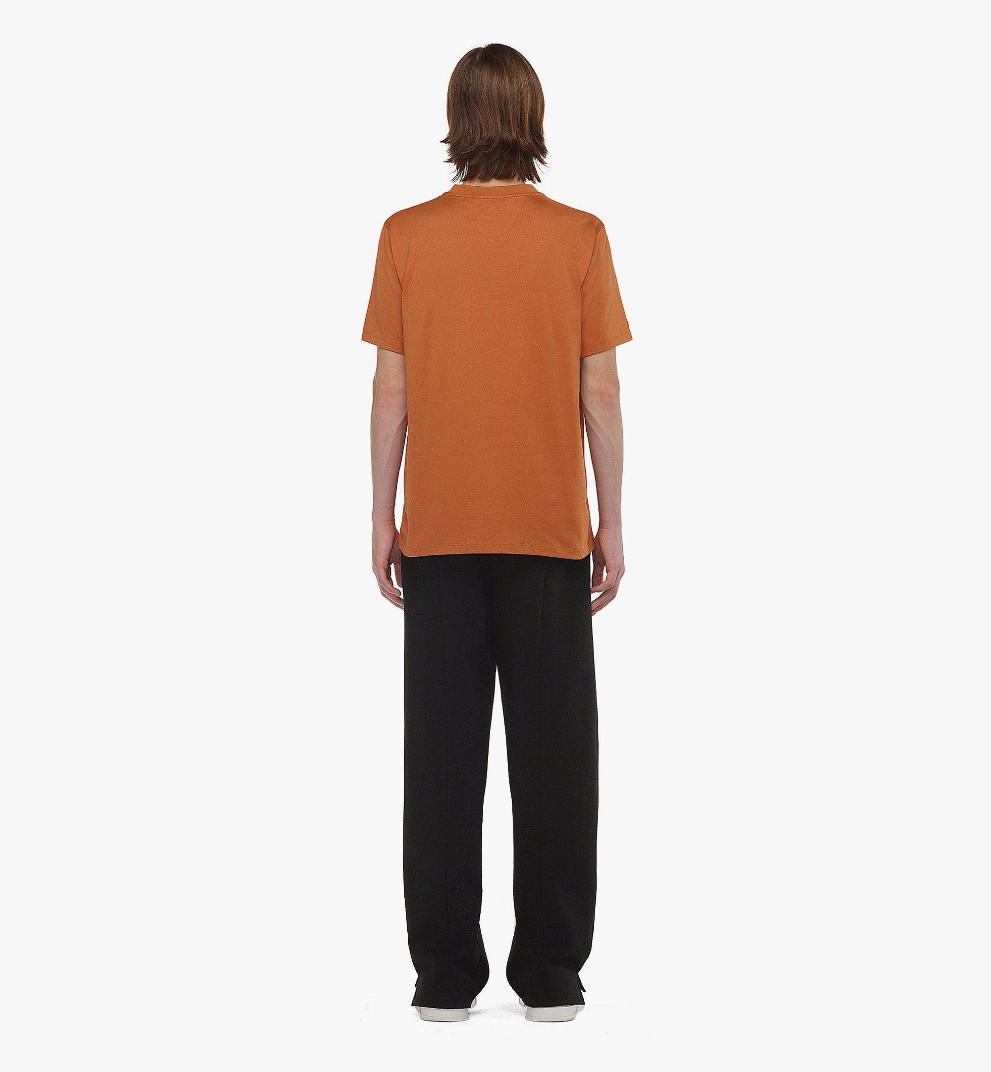 MCM T-shirt à logo laurier en coton biologique Cognac MHTESMM05CO0XL Plus de photos 3