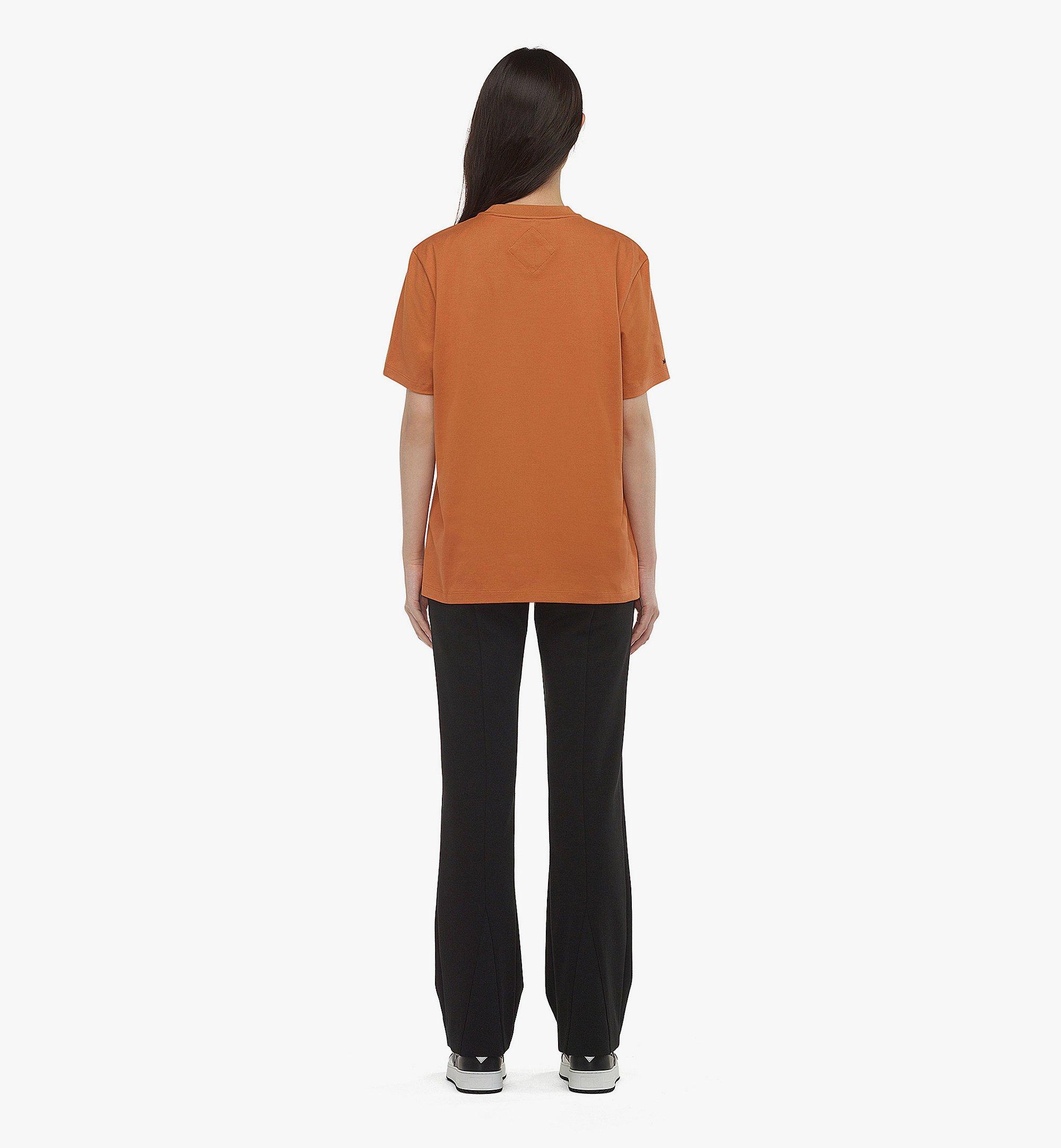 MCM T-shirt à logo laurier en coton biologique Cognac MHTESMM05CO0XL Plus de photos 6