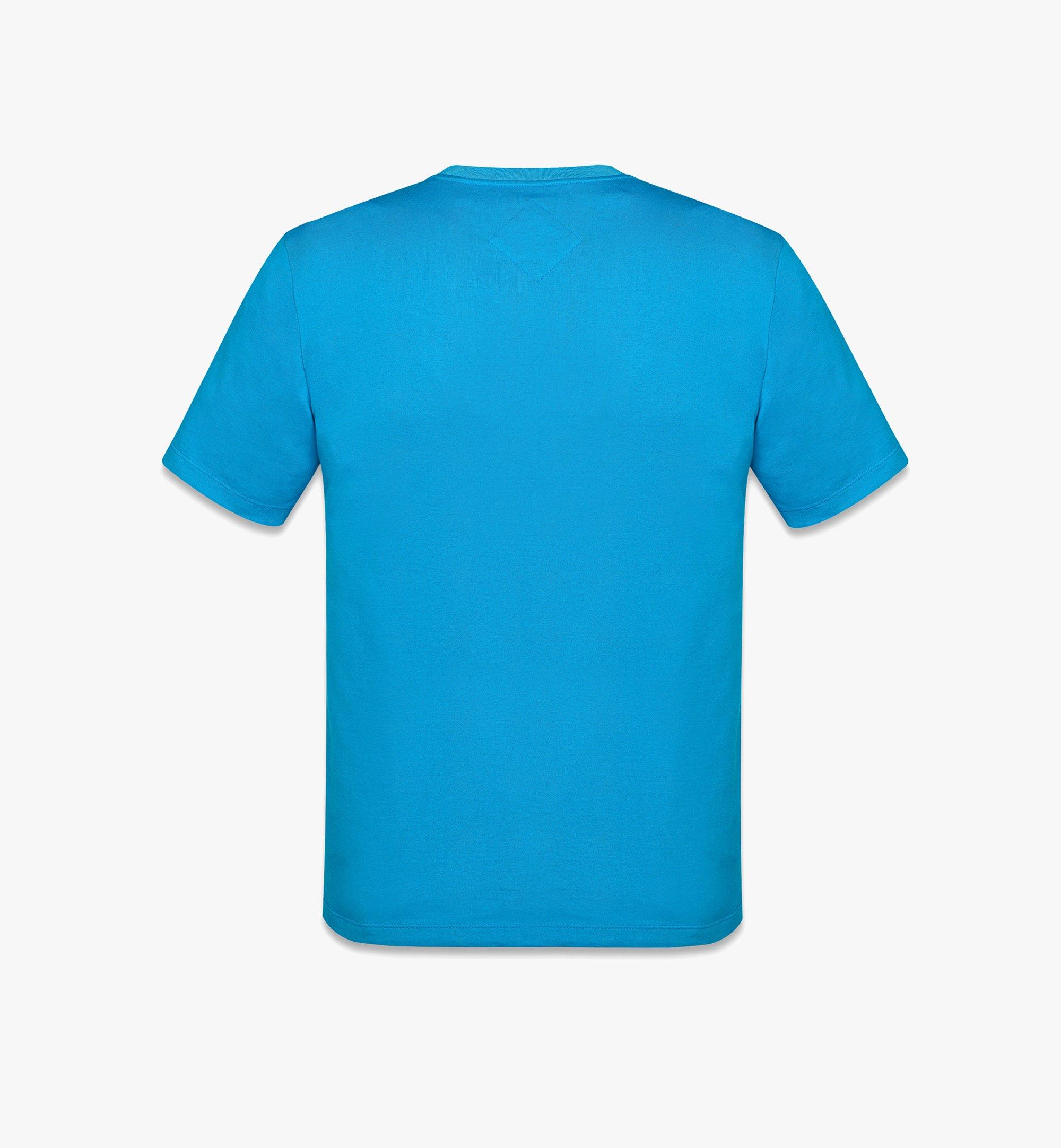 MCM T-shirt à logo laurier en coton biologique Blue MHTESMM05E400S Plus de photos 1