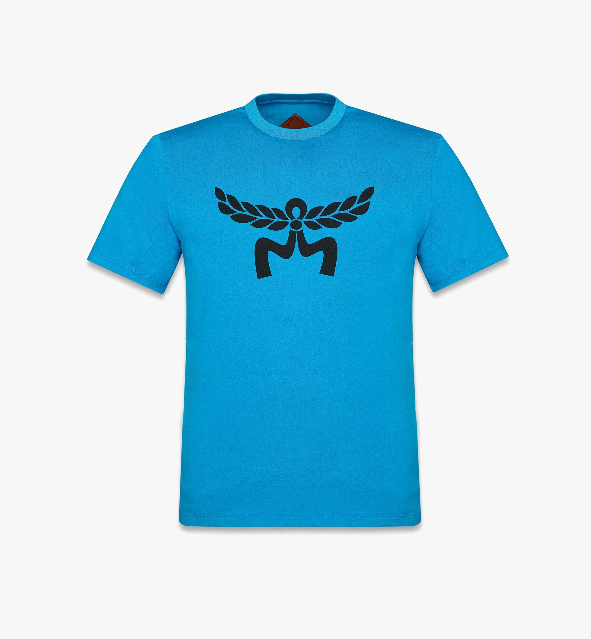 MCM T-Shirt aus Bio-Baumwolle mit gedrucktem Lorbeerlogo Blue MHTESMM05E40XL Noch mehr sehen 1