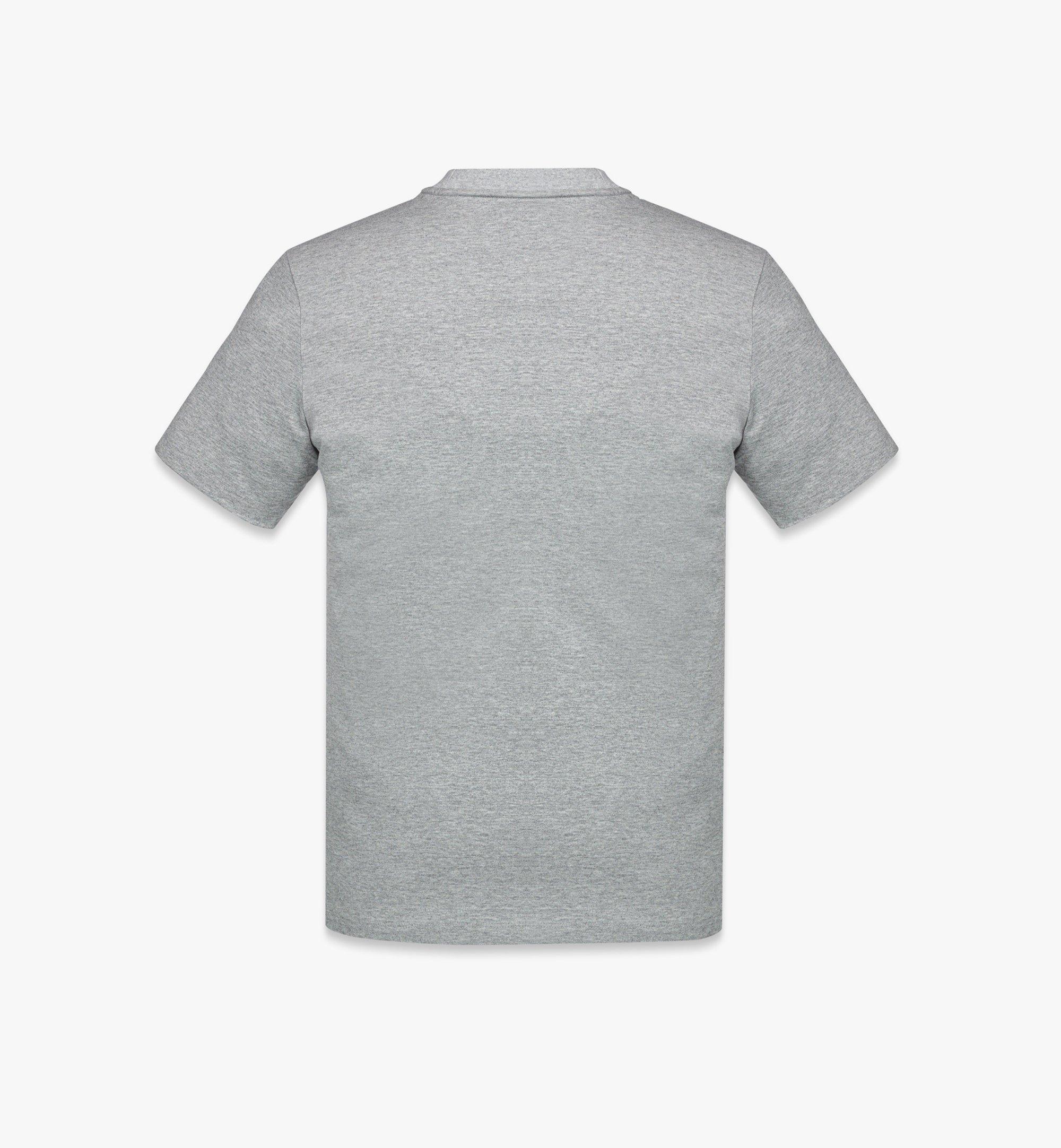 MCM Laurel Logo Print T-Shirt in Organic Cotton Grey MHTESMM05ET0XL Alternate View 1