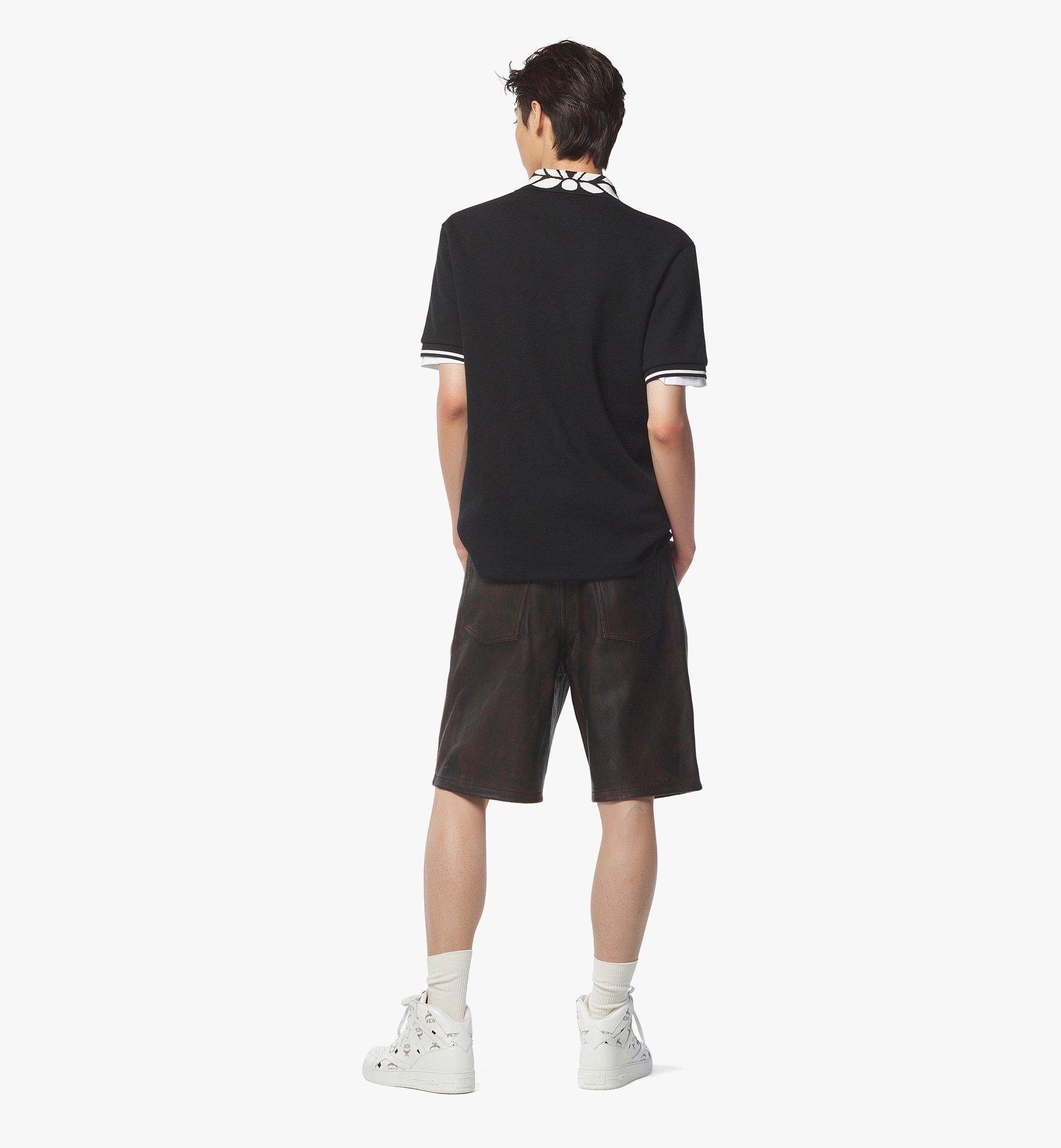 MCM Intarsia Laurel Piqué Polo Black MHTESMM07BK2XL Alternate View 3
