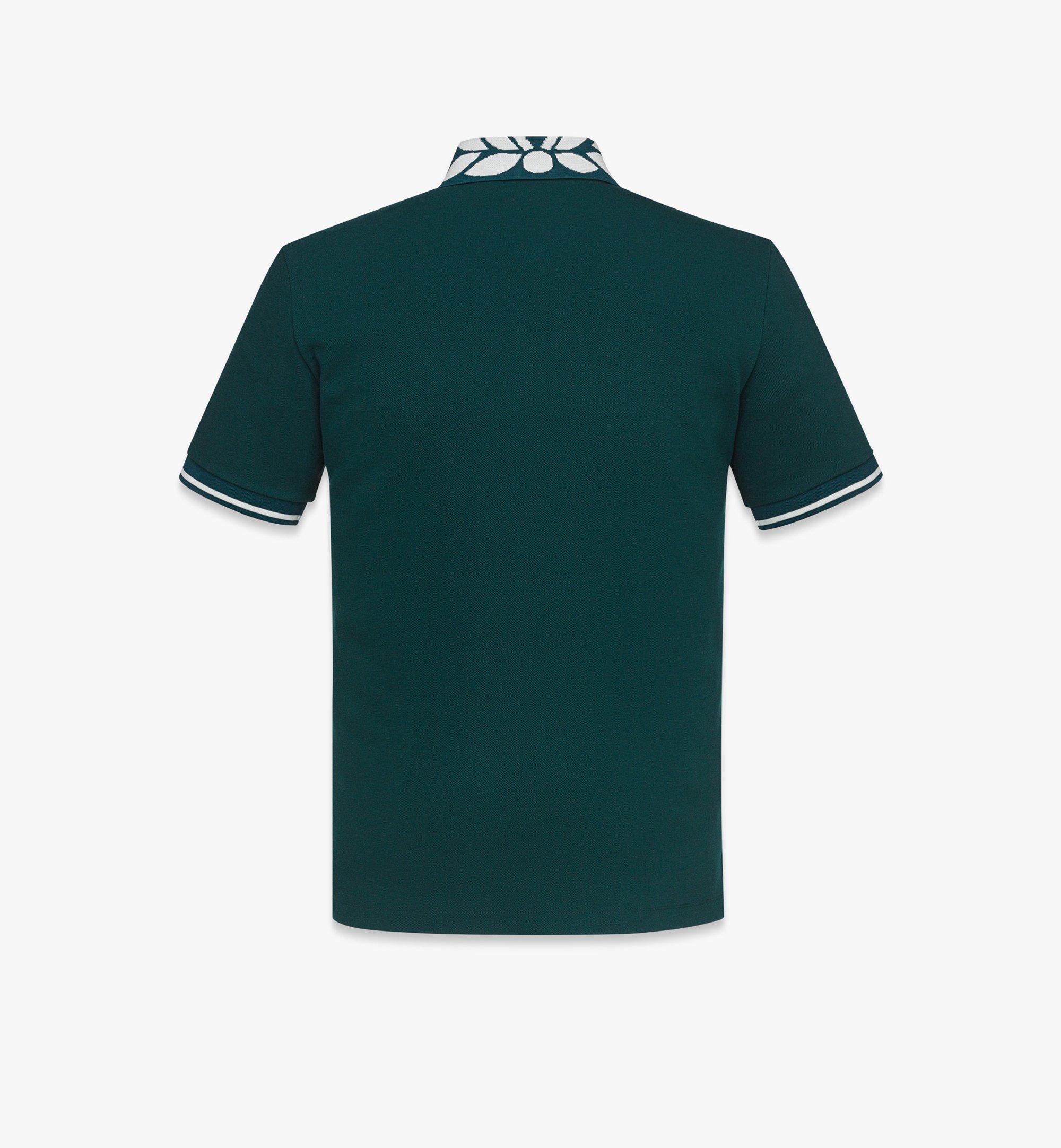 MCM Intarsia Laurel Piqué Polo Green MHTESMM07G00XL Alternate View 1