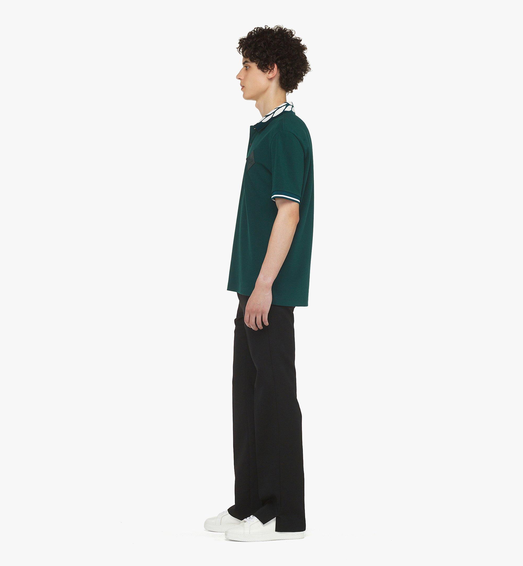 MCM Intarsia Laurel Piqué Polo Green MHTESMM07G00XL Alternate View 2