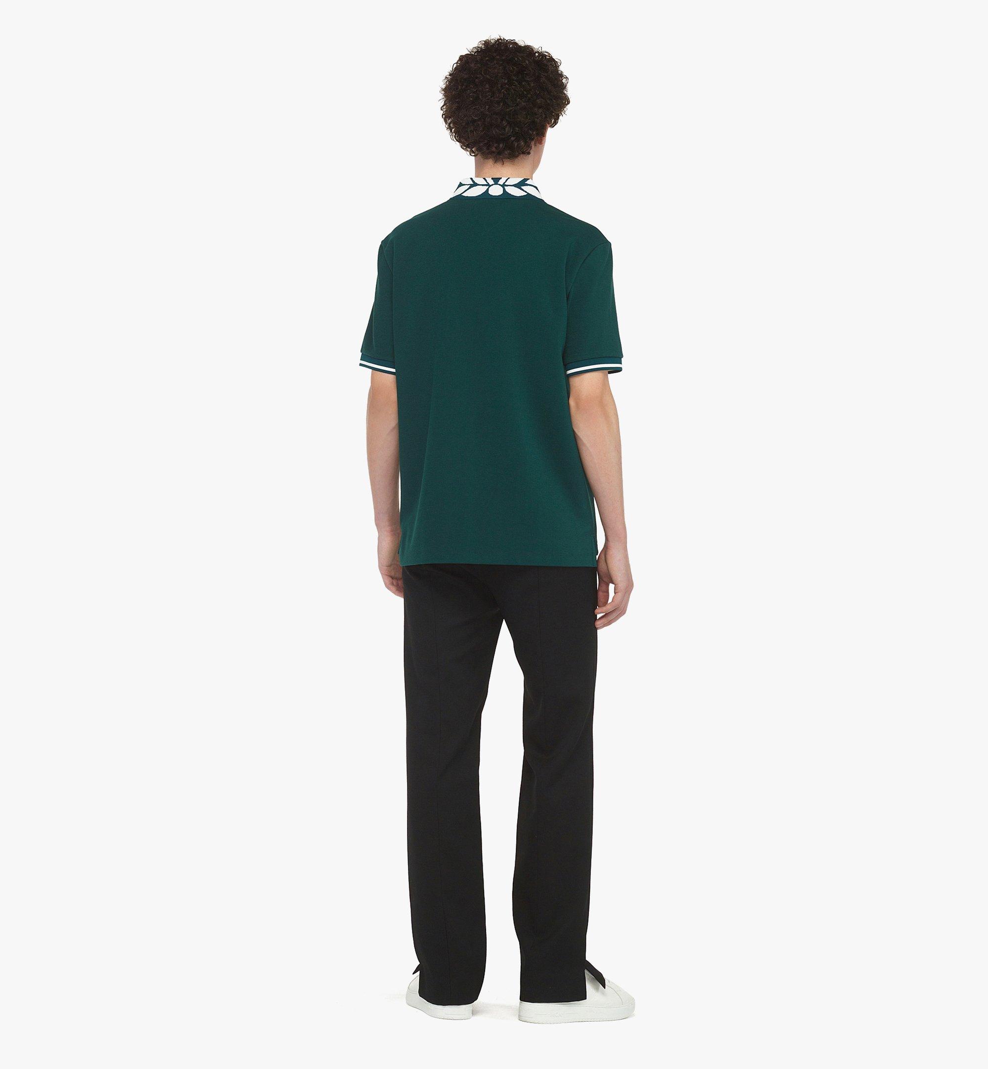 MCM Intarsia Laurel Piqué Polo Green MHTESMM07G00XL Alternate View 3