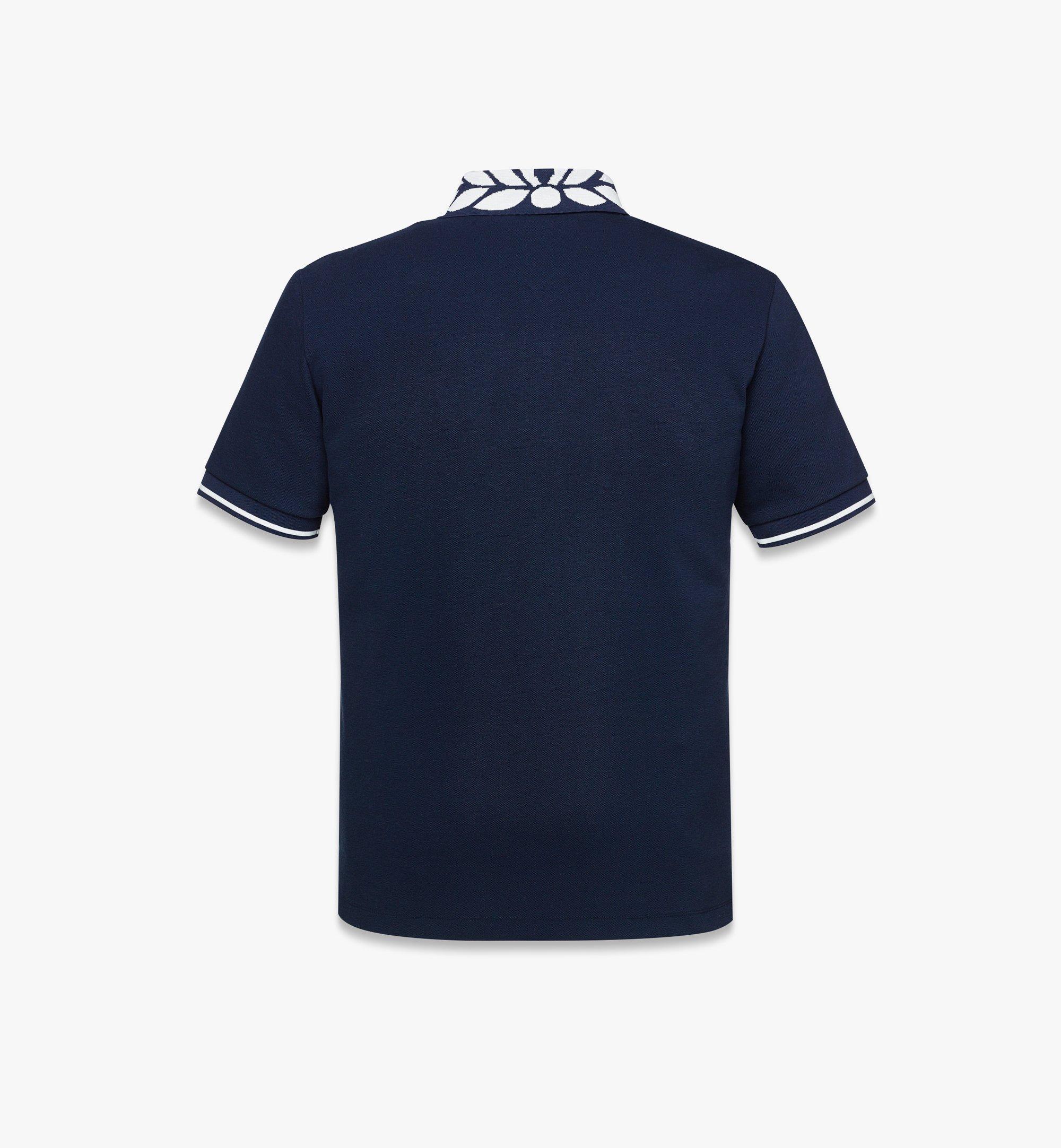 XLarge Intarsia Laurel Piqué Polo Navy MCM ®CA