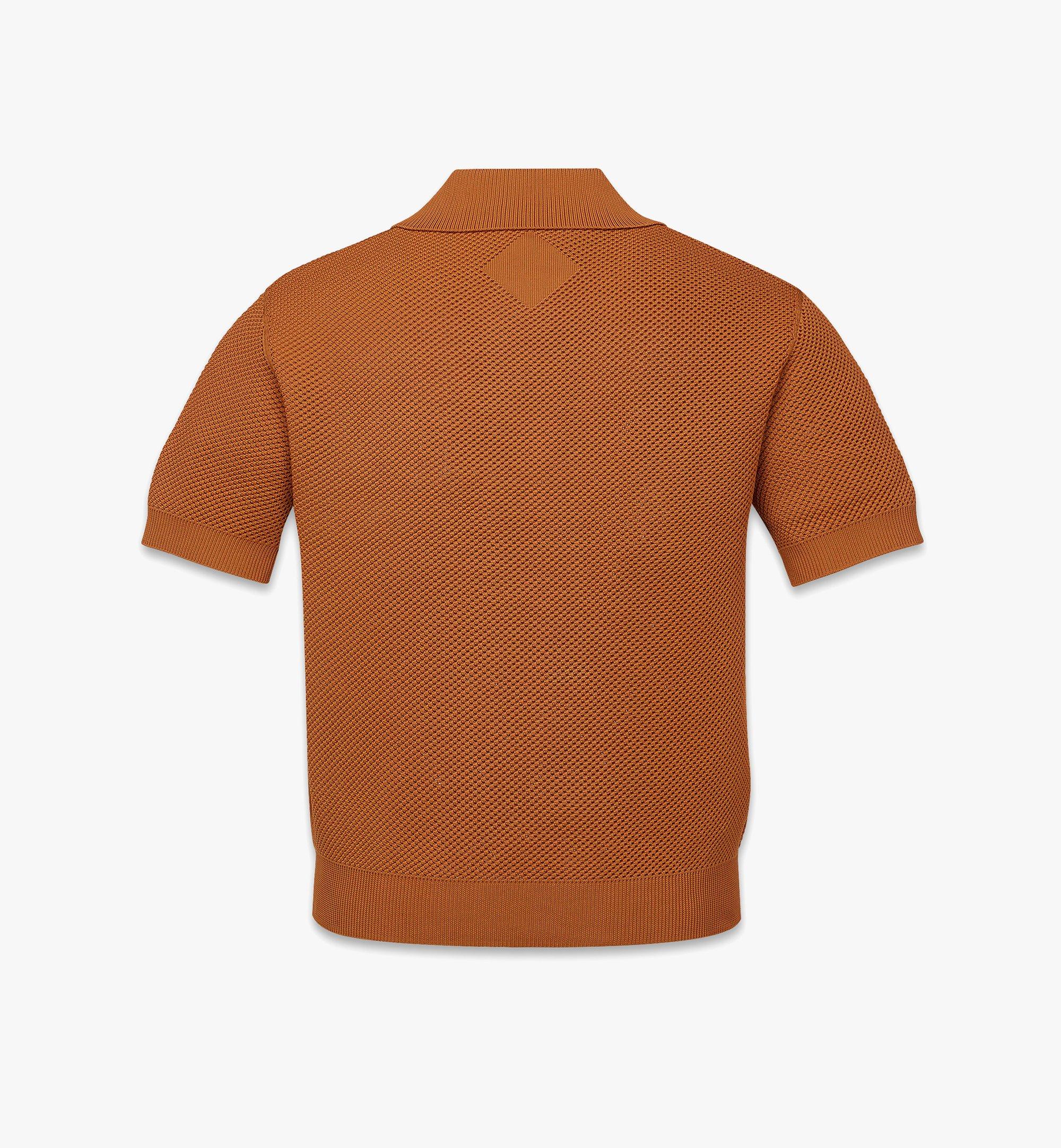 MCM Logo Patch Knit Polo Cognac MHTESMM08CO00L Alternate View 1