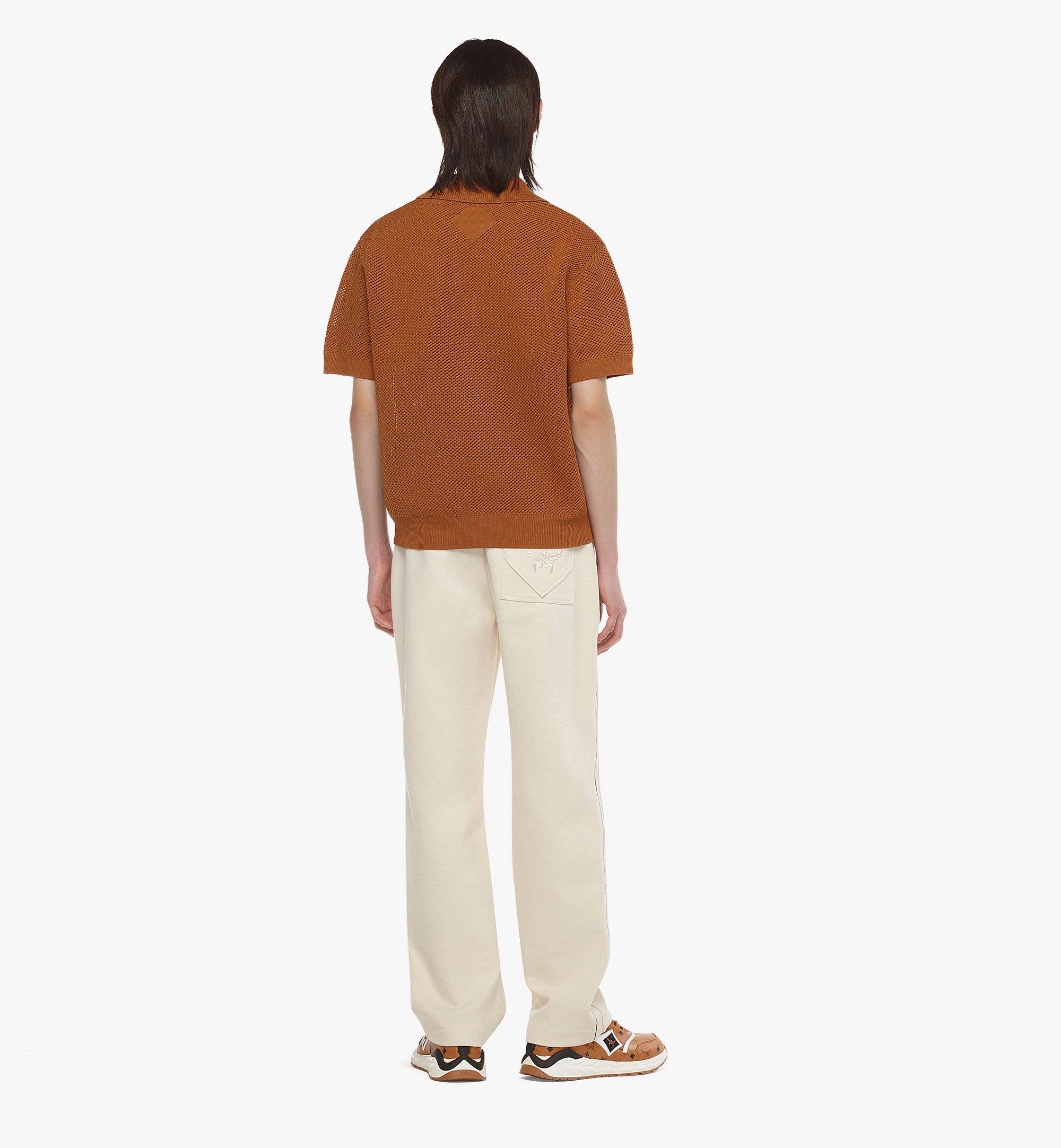 MCM Logo Patch Knit Polo Cognac MHTESMM08CO00L Alternate View 3