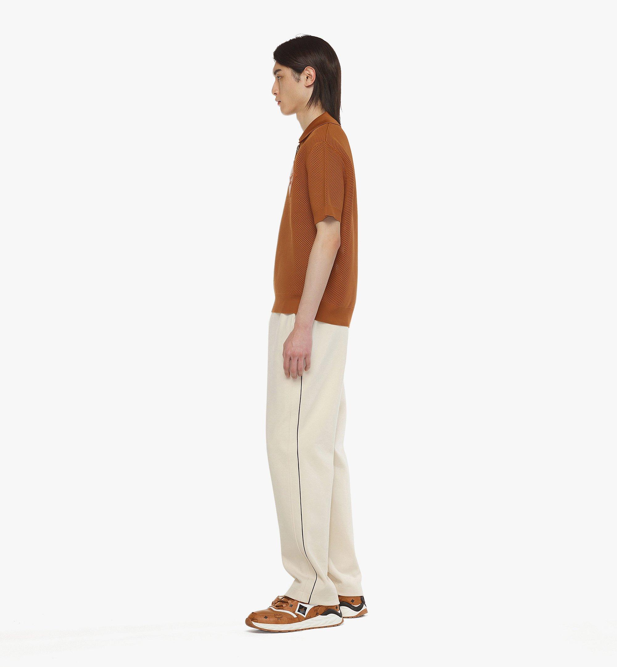 MCM Logo Patch Knit Polo Cognac MHTESMM08CO00M Alternate View 2