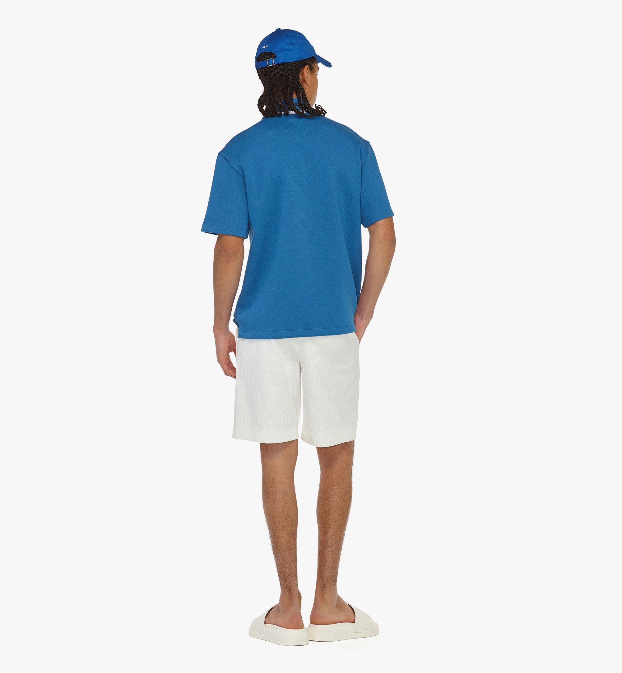 MCM Logo Patch Piqué Polo Blue MHTESMM13H000L Alternate View 3