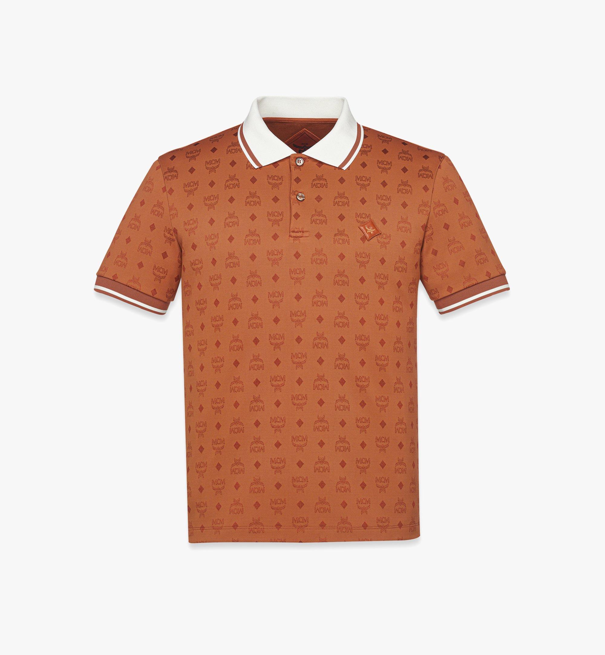 MCM Piqué Polo in Monogram Jacquard Cognac MHTFAMM01CO00L Alternate View 1