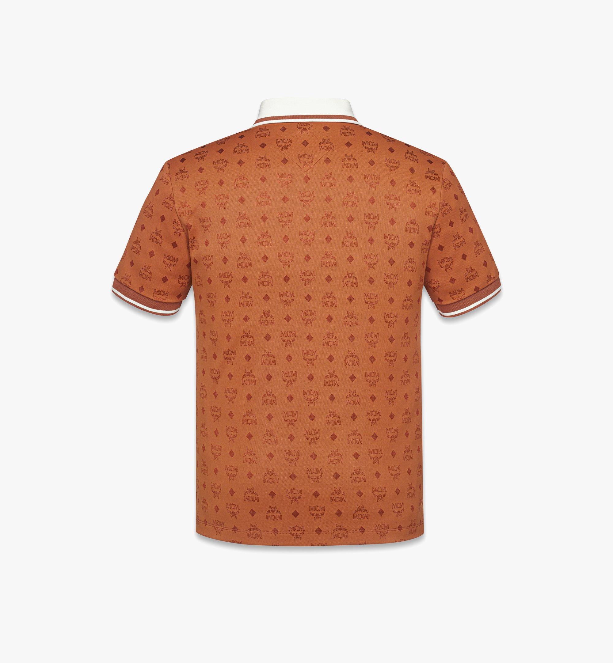 MCM Piqué Polo in Monogram Jacquard Cognac MHTFAMM01CO00L Alternate View 1