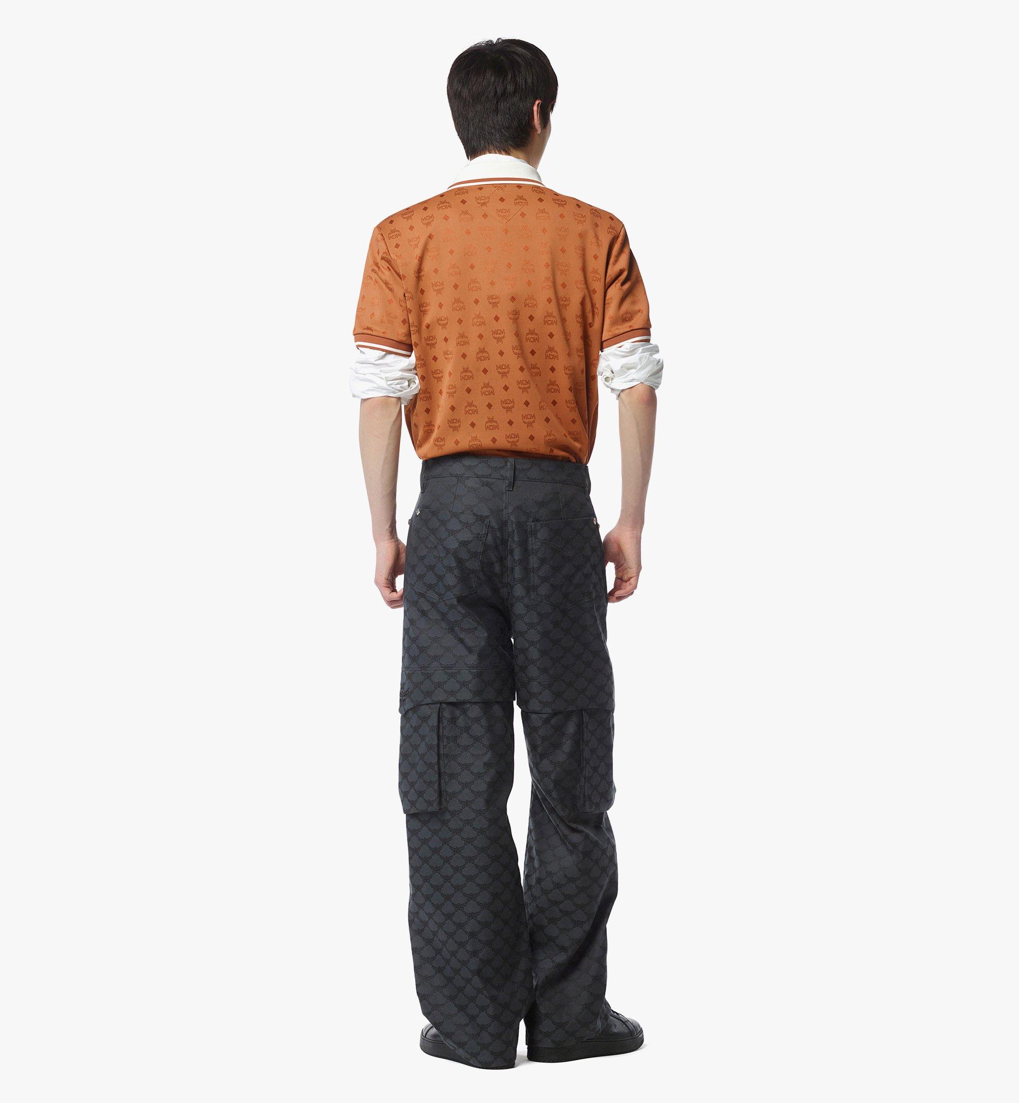 MCM Piqué Polo in Monogram Jacquard Cognac MHTFAMM01CO00L Alternate View 3