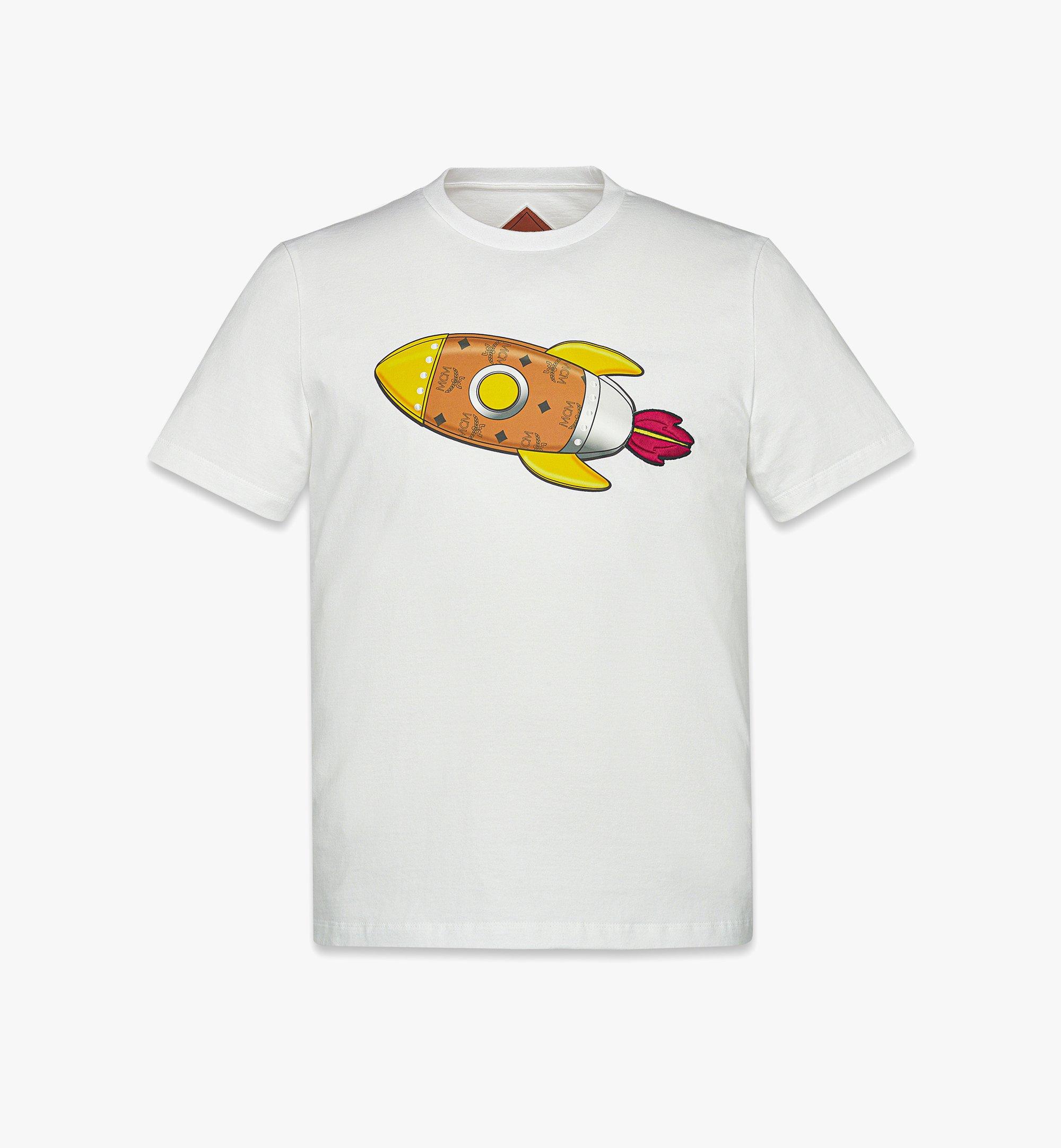 T-Shirt aus Bio-Baumwolle mit Raketenmotiv