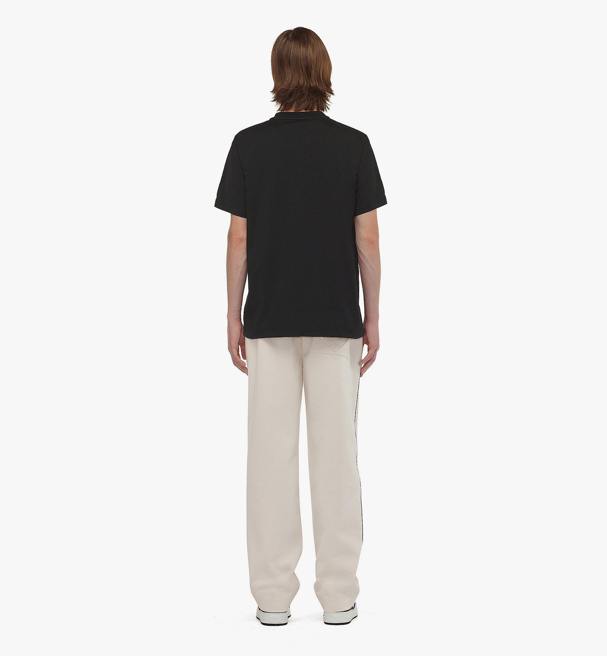MCM Laurel Logo Print T-Shirt in Organic Cotton  MHTFSMM01BK00M Alternate View 3