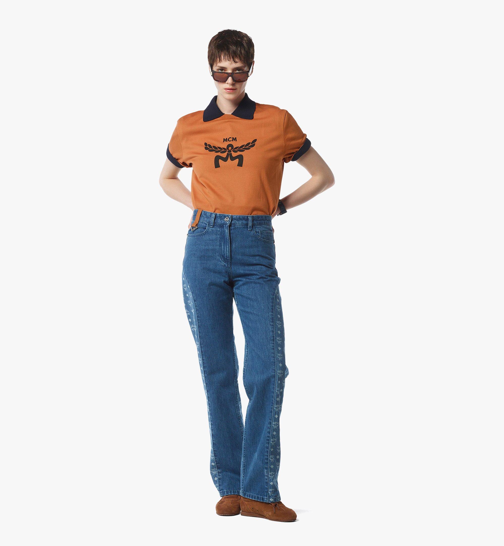 MCM Laurel Logo Print T-Shirt in Organic Cotton  MHTFSMM01CO00M Alternate View 2