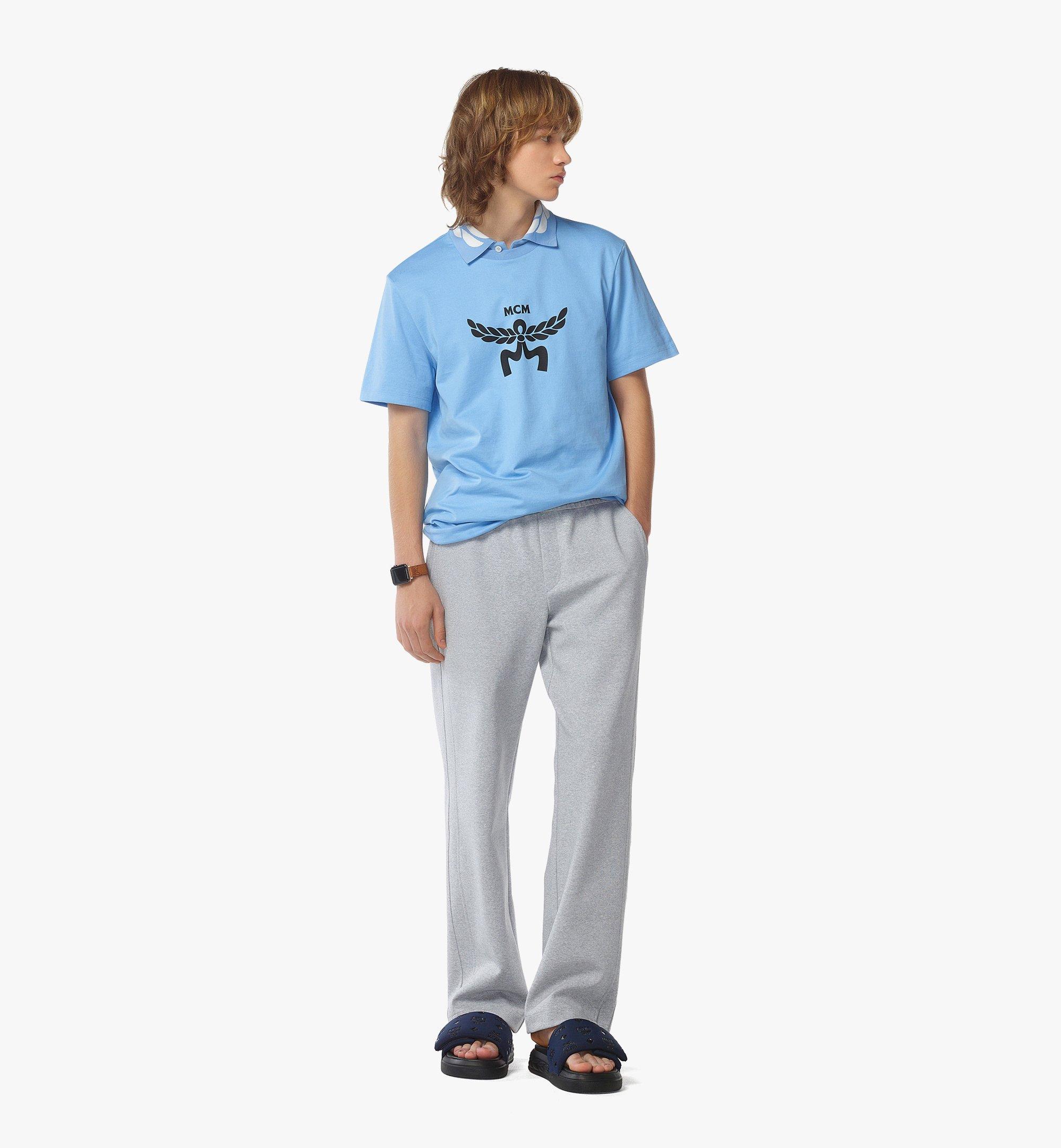 MCM T-Shirt aus Bio-Baumwolle mit Laurel-Logo-Print Blue MHTFSMM01L80XL Noch mehr sehen 2