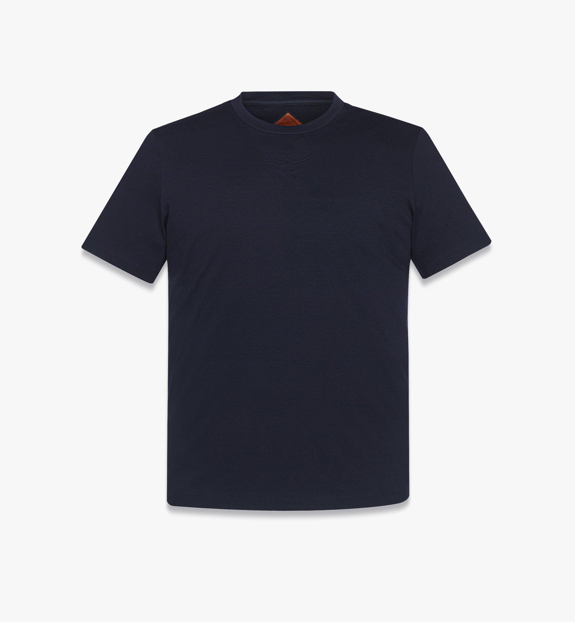 MCM Silket Logo T-Shirt Blue MHTFSMM03VC00S Alternate View 1