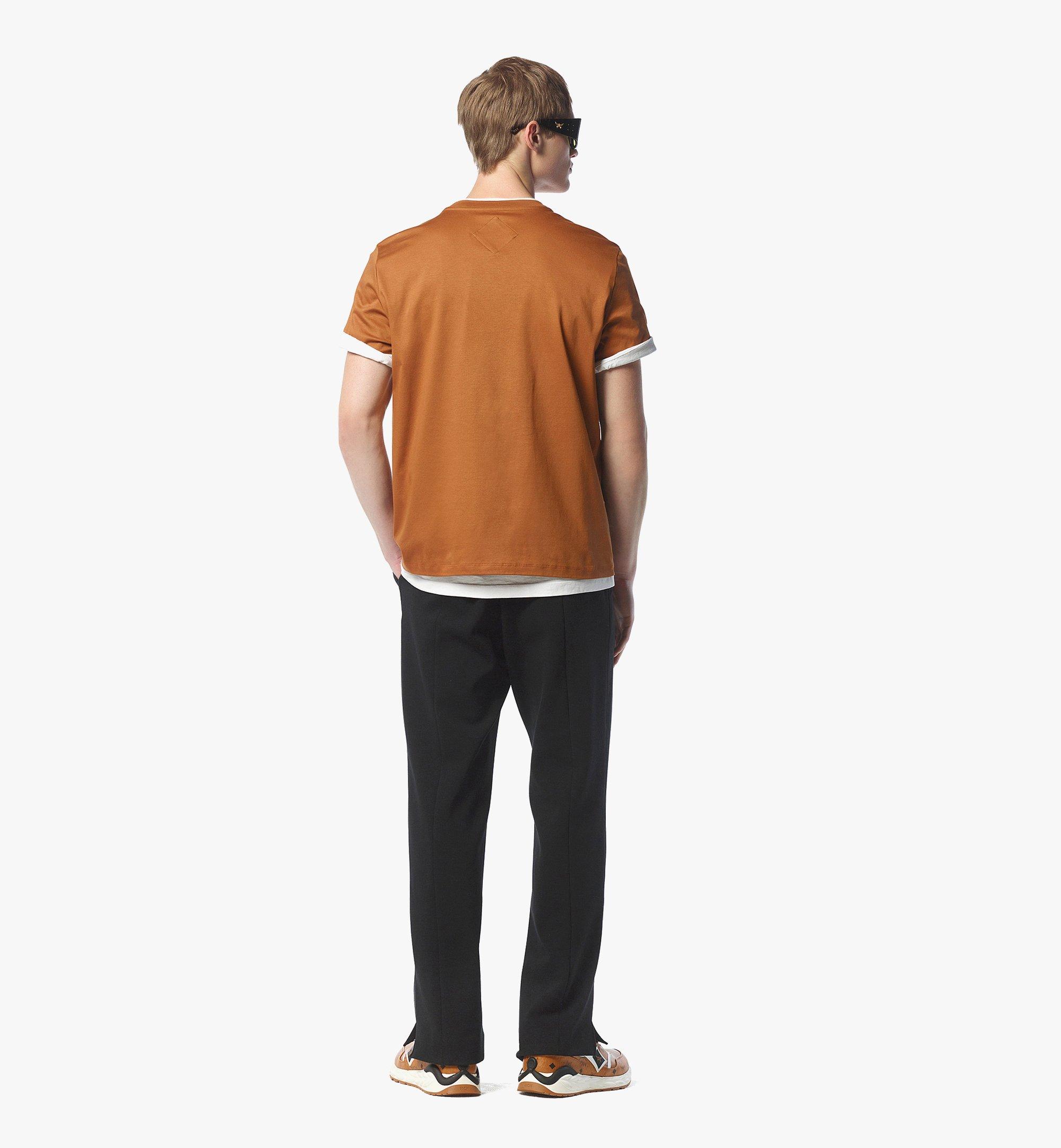 MCM Silket Logo T-Shirt w/ Zip Pocket Cognac MHTFSMM05CO2XL Alternate View 3