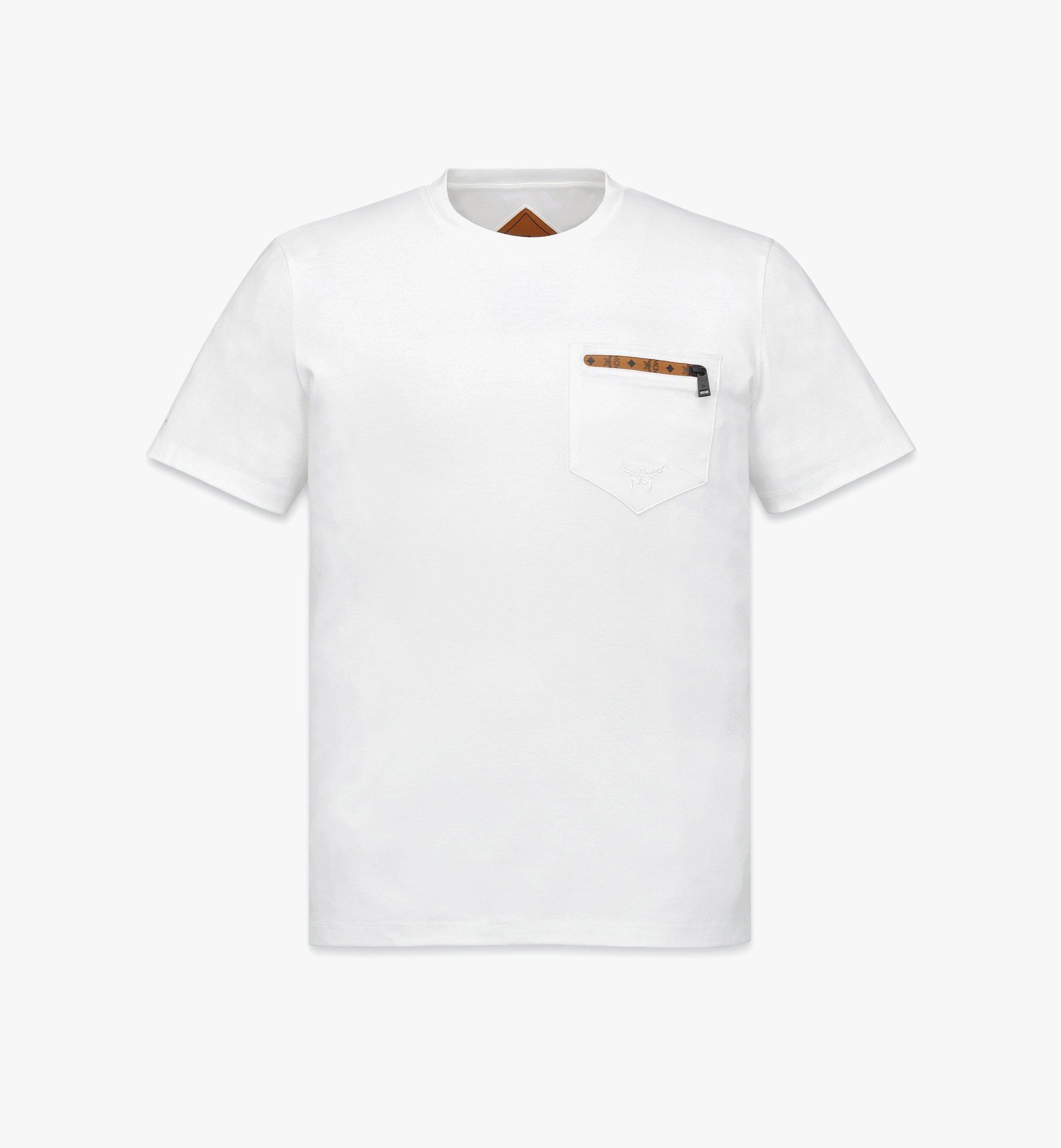 Mcm Silket Logo T-Shirt with Zip Pocket