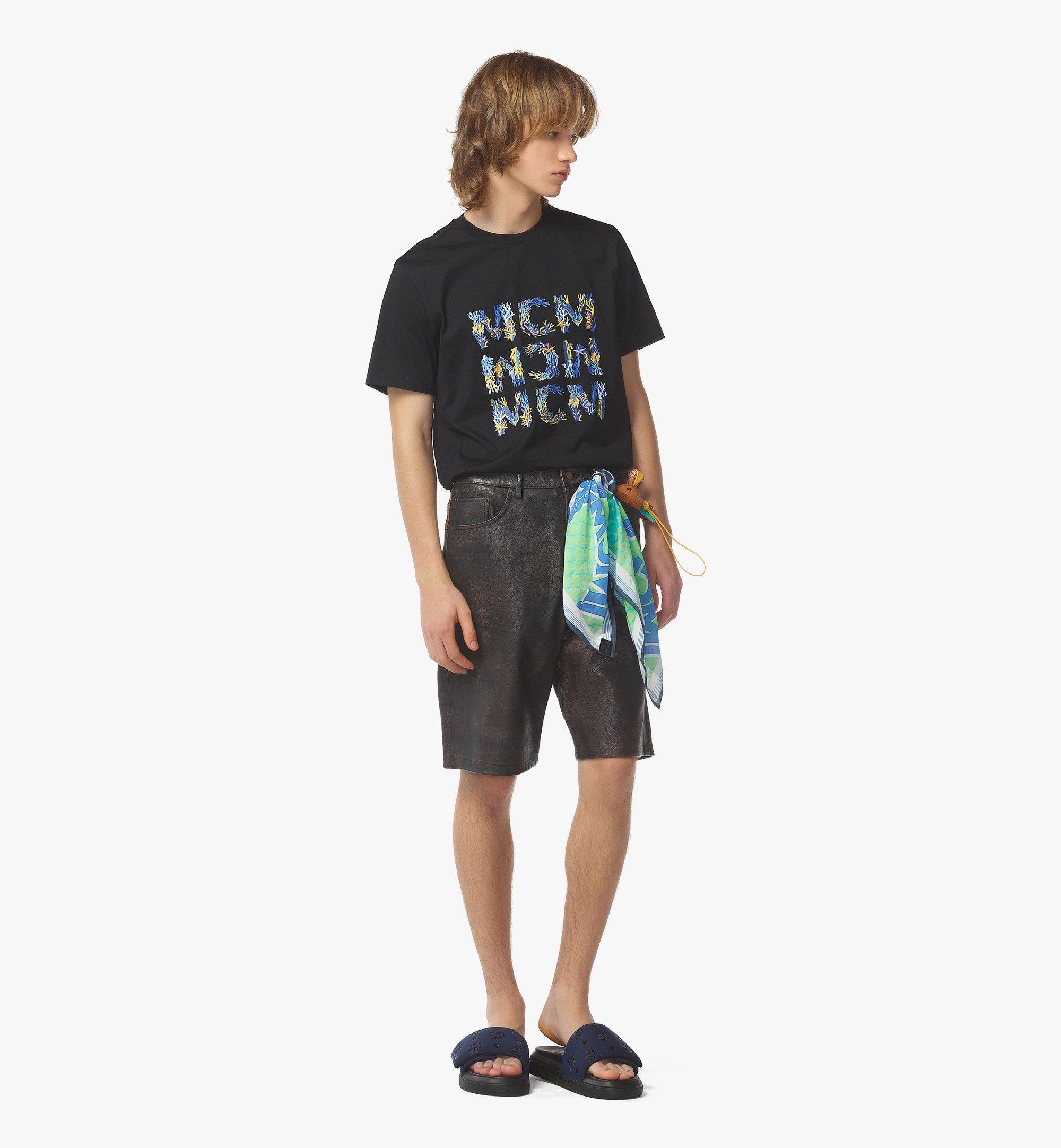 MCM Logo-T-Shirt Aquatic aus Bio-Baumwolle Black MHTFSMM07BK0XL Noch mehr sehen 2