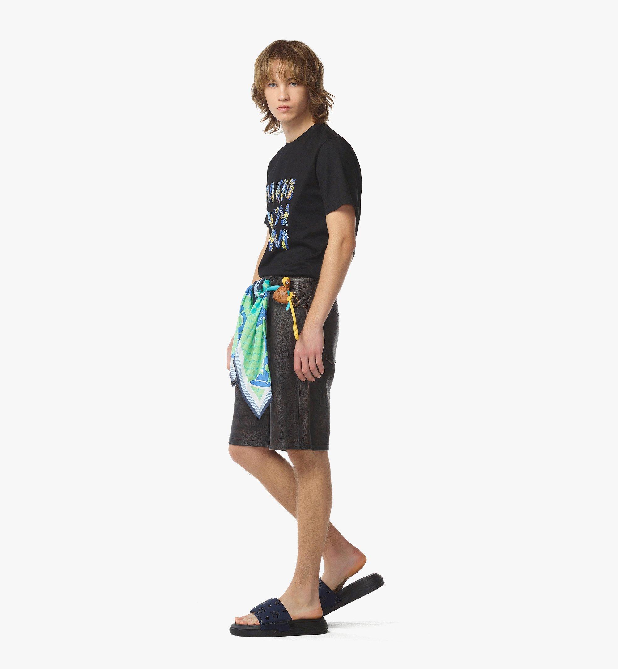 MCM Logo-T-Shirt Aquatic aus Bio-Baumwolle Black MHTFSMM07BK0XL Noch mehr sehen 2