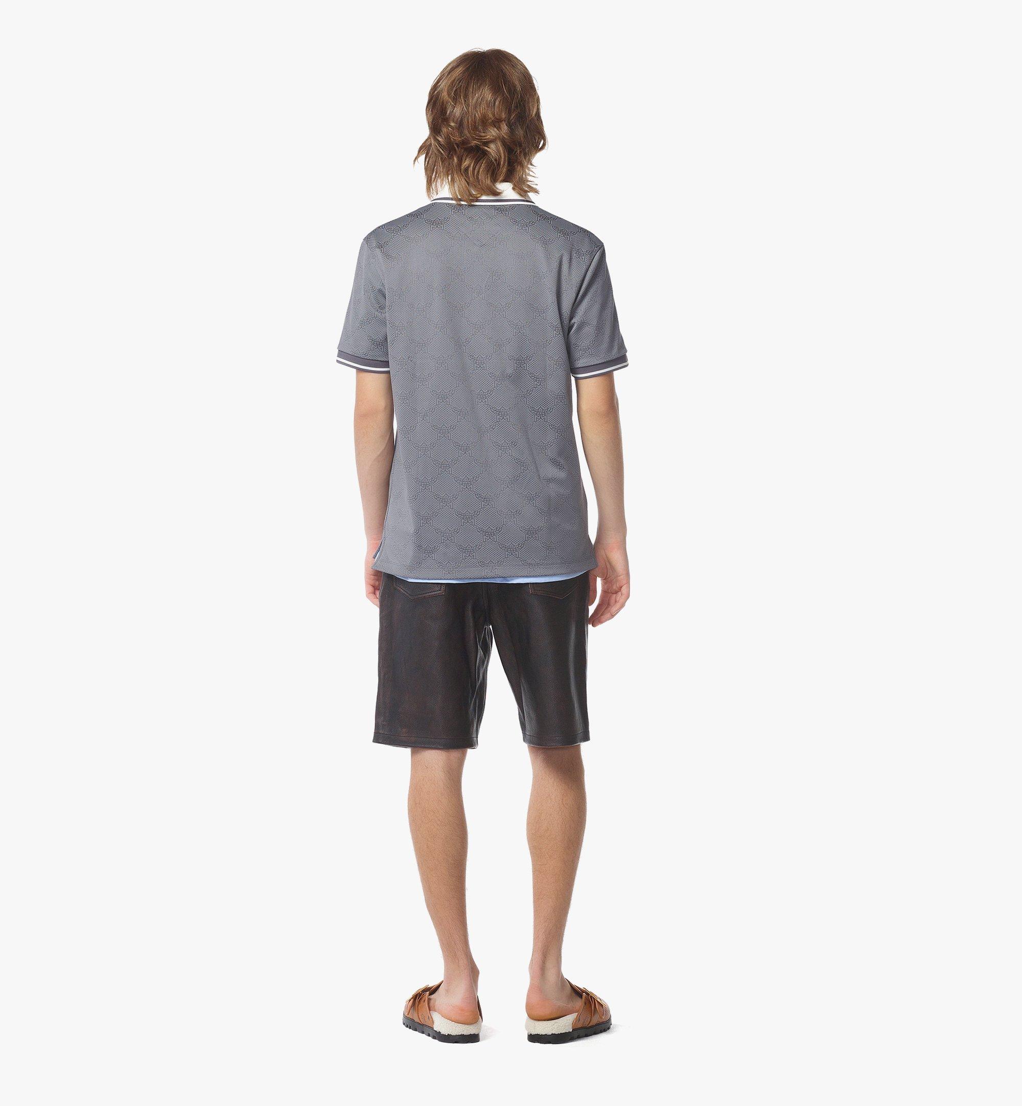 MCM Piqué Polo in Lauretos Jacquard Grey MHTFSMM10ED00M Alternate View 3