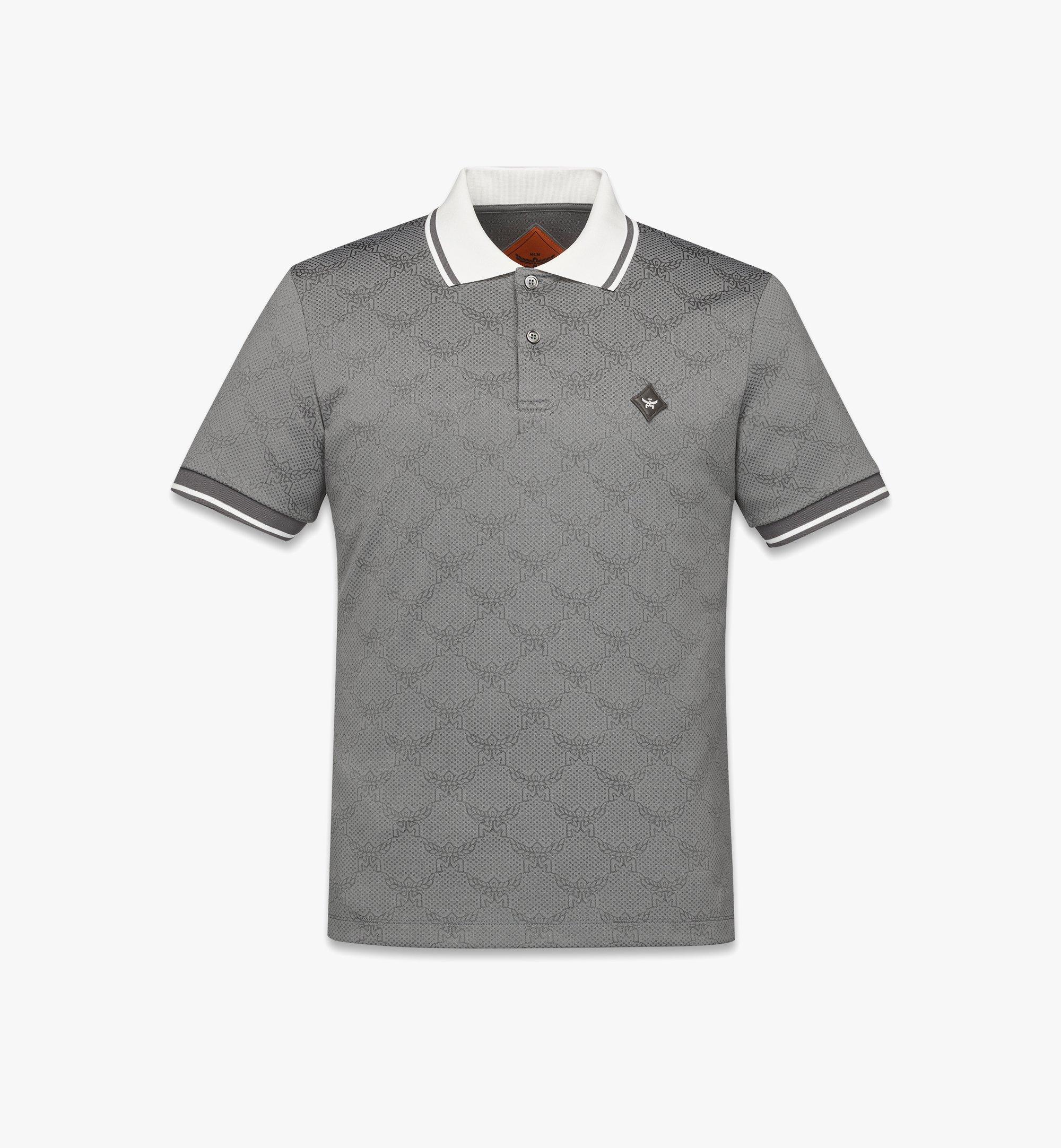 MCM Piqué Polo in Lauretos Jacquard Grey MHTFSMM10ED2XL Plus de photos 1