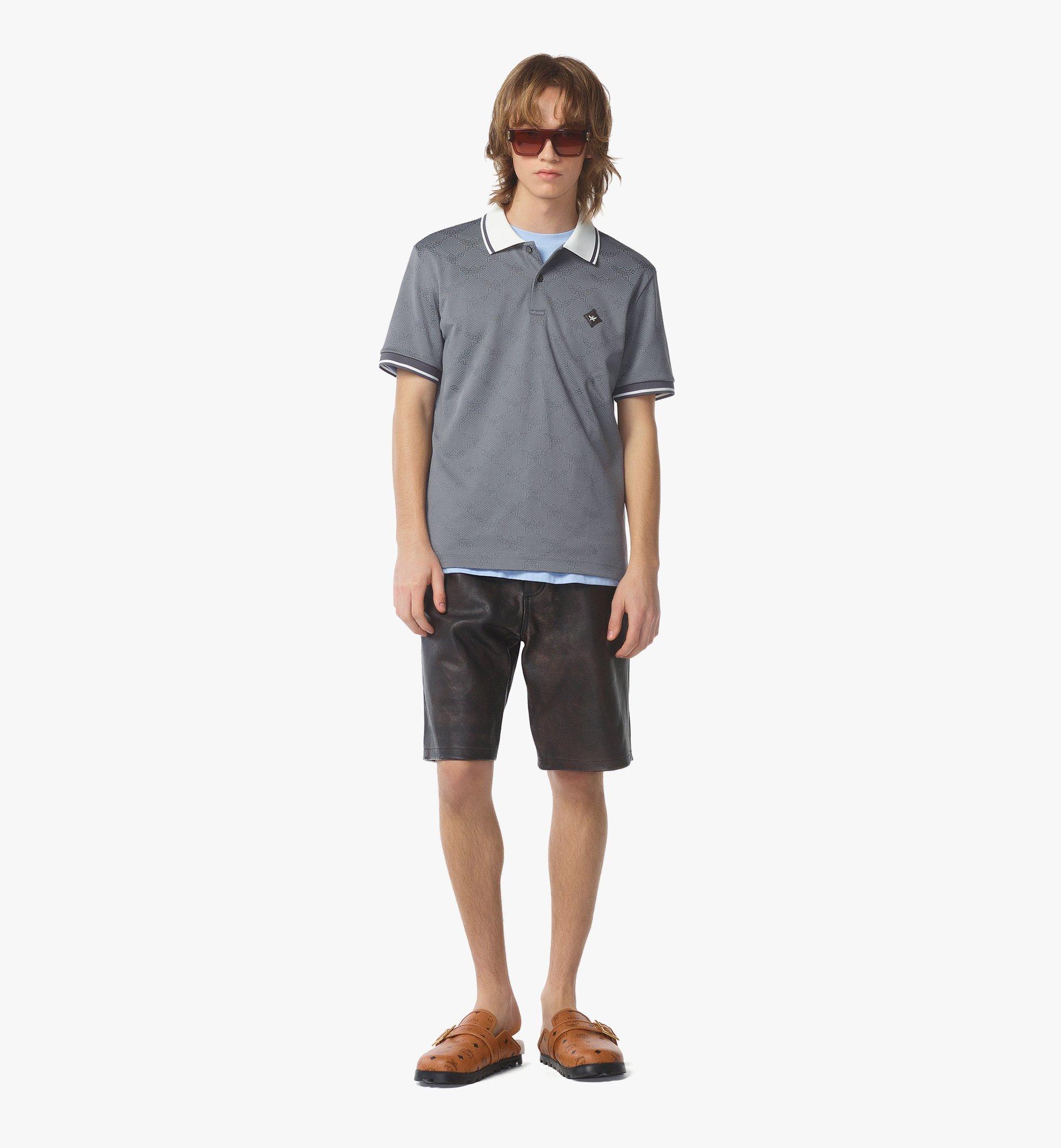 MCM Piqué Polo in Lauretos Jacquard Grey MHTFSMM10ED2XL Plus de photos 2