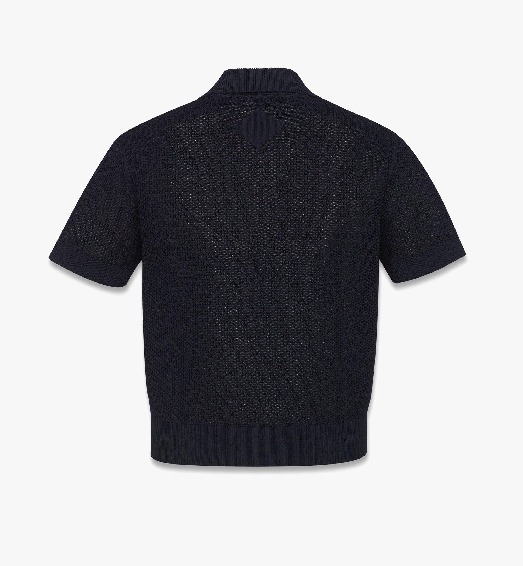 Medium Logo Patch Mesh Knit Polo Blue 