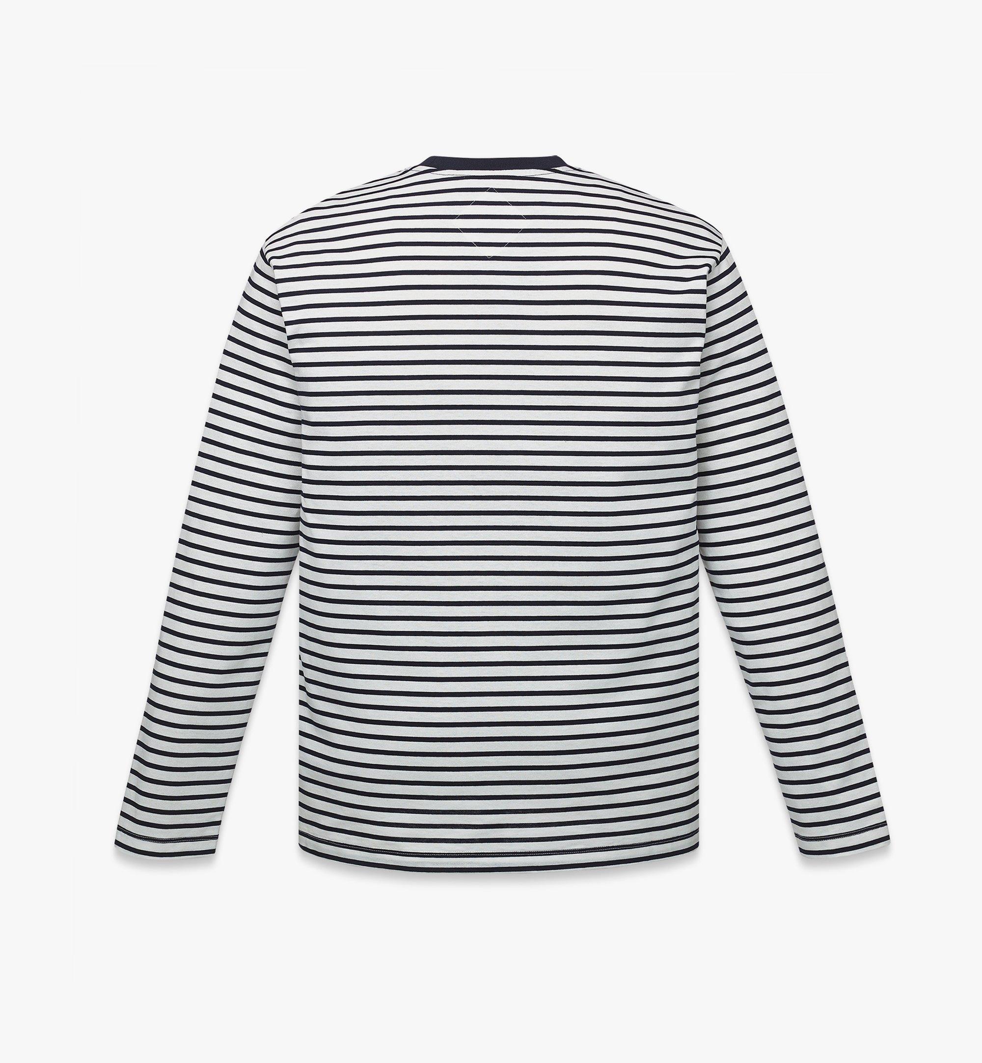 MCM Logo Stripe Long Sleeve T-Shirt Blue MHTFSMM12VC0XL Alternate View 1