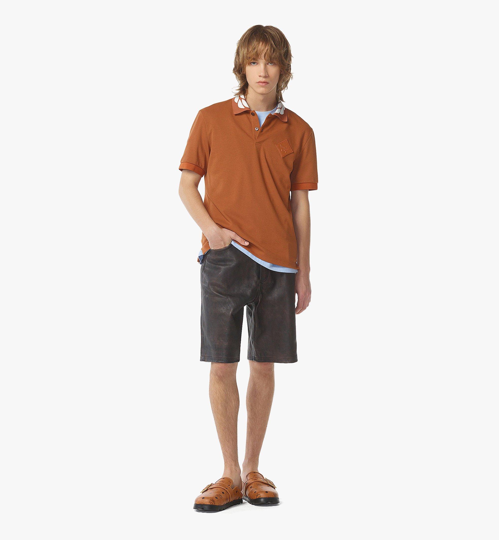 Large Laurel Piqué Polo Cognac | MCM ®US