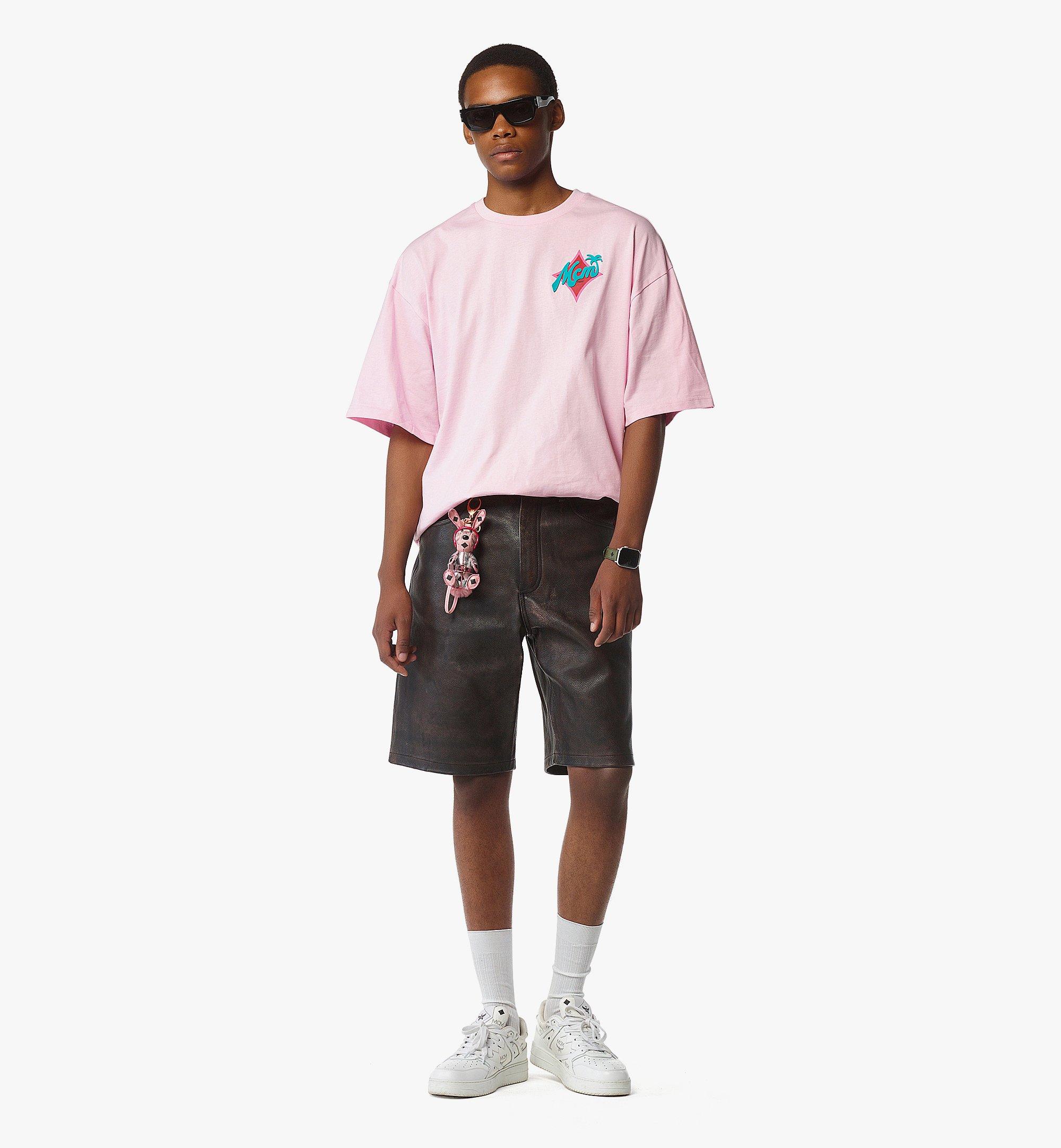 MCM MCM X SNIPES Logo T-Shirt Pink MHTFSMM19Q400L Alternate View 4