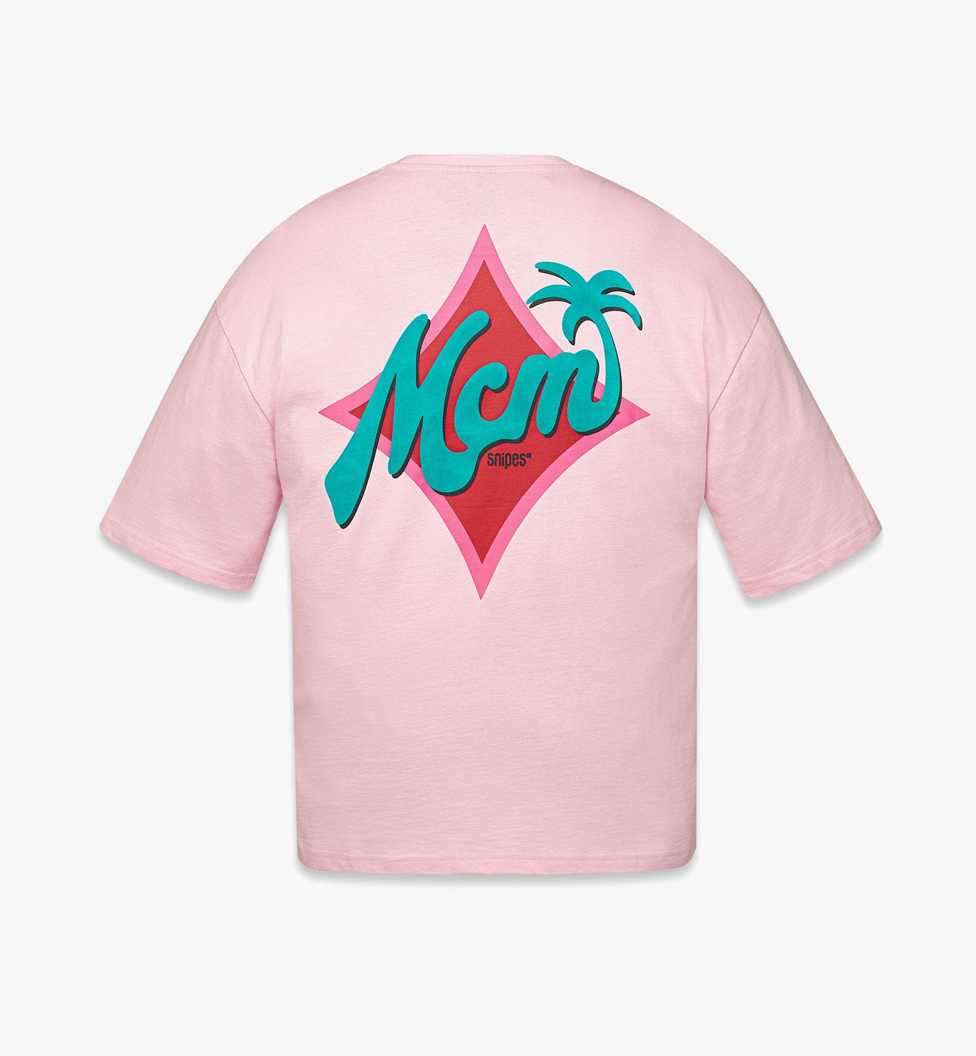 MCM MCM X SNIPES Logo T-Shirt Pink MHTFSMM19Q400M Alternate View 1