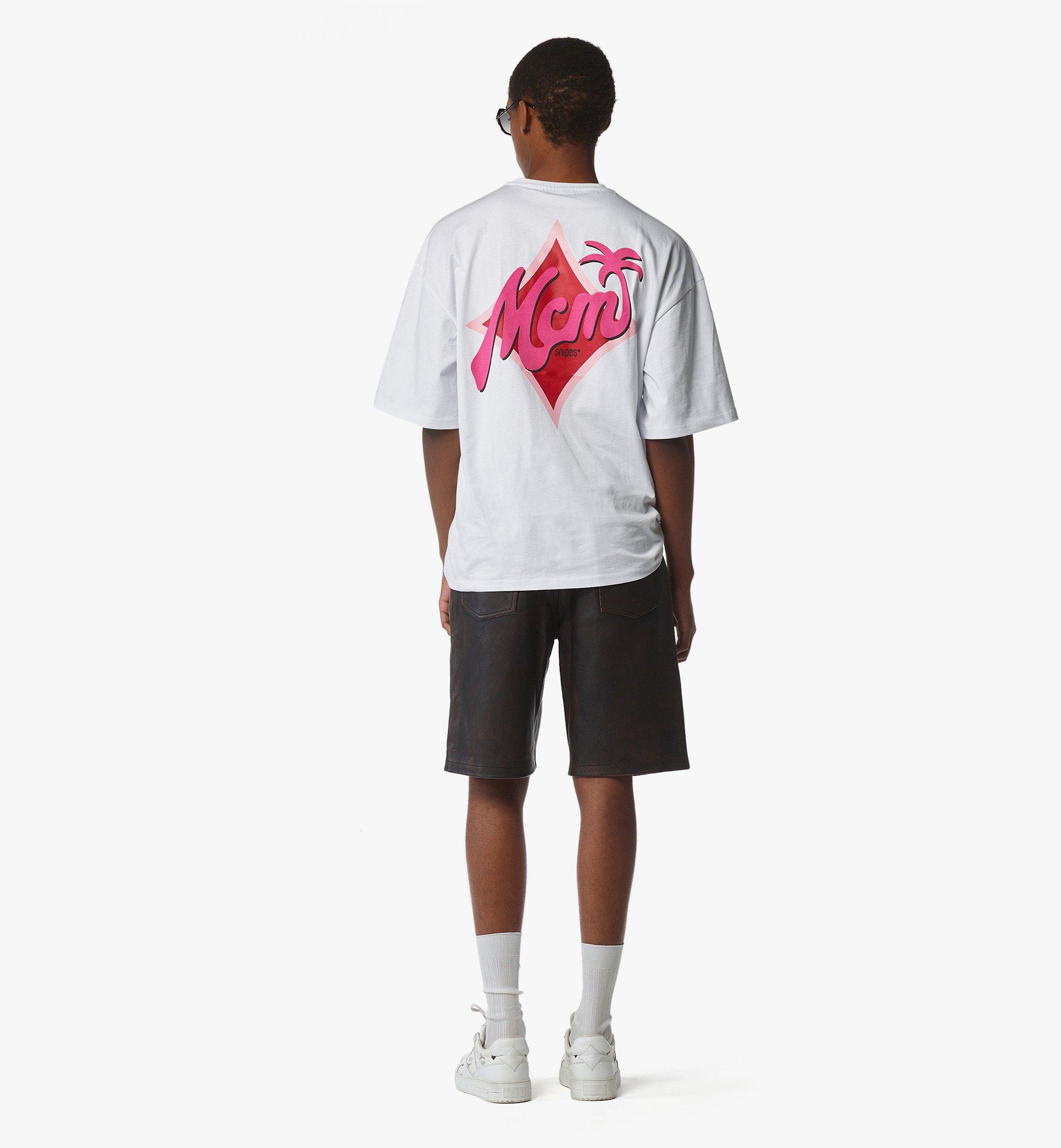 MCM MCM X SNIPES Logo T-Shirt White MHTFSMM19WT00L Alternate View 3